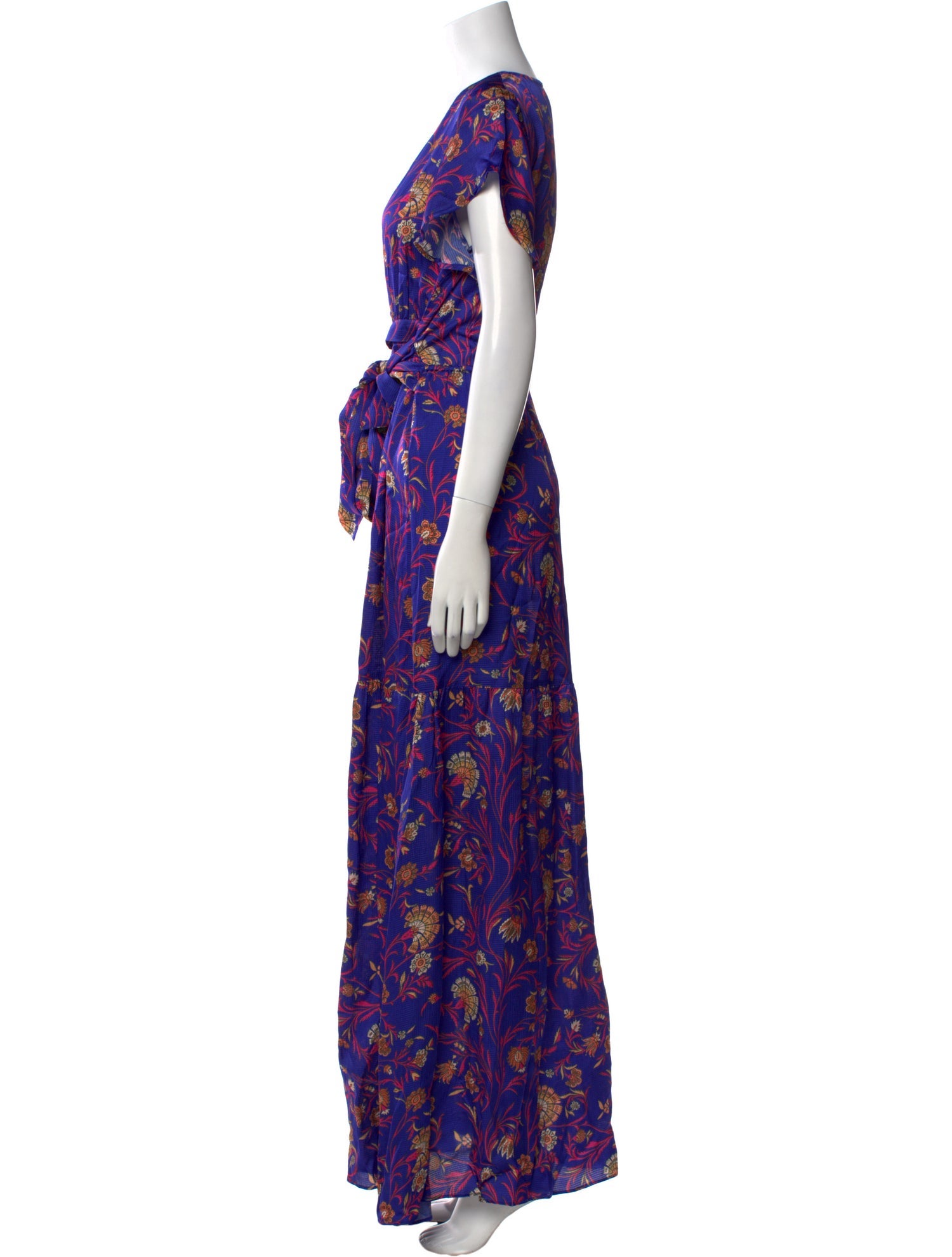 BA&SH Floral Print Long Dress