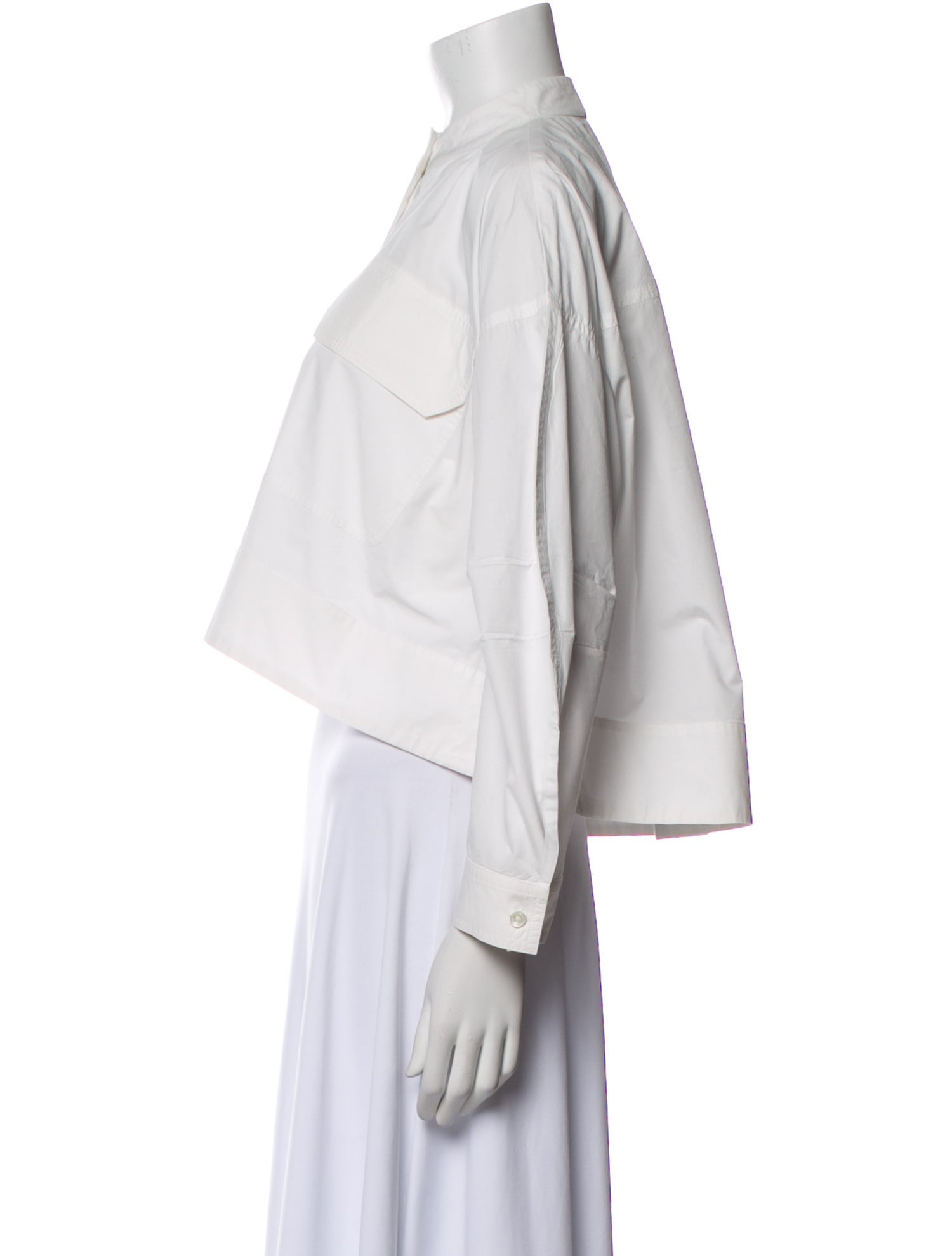 BA&SH Mock Neck Long Sleeve Crop Top