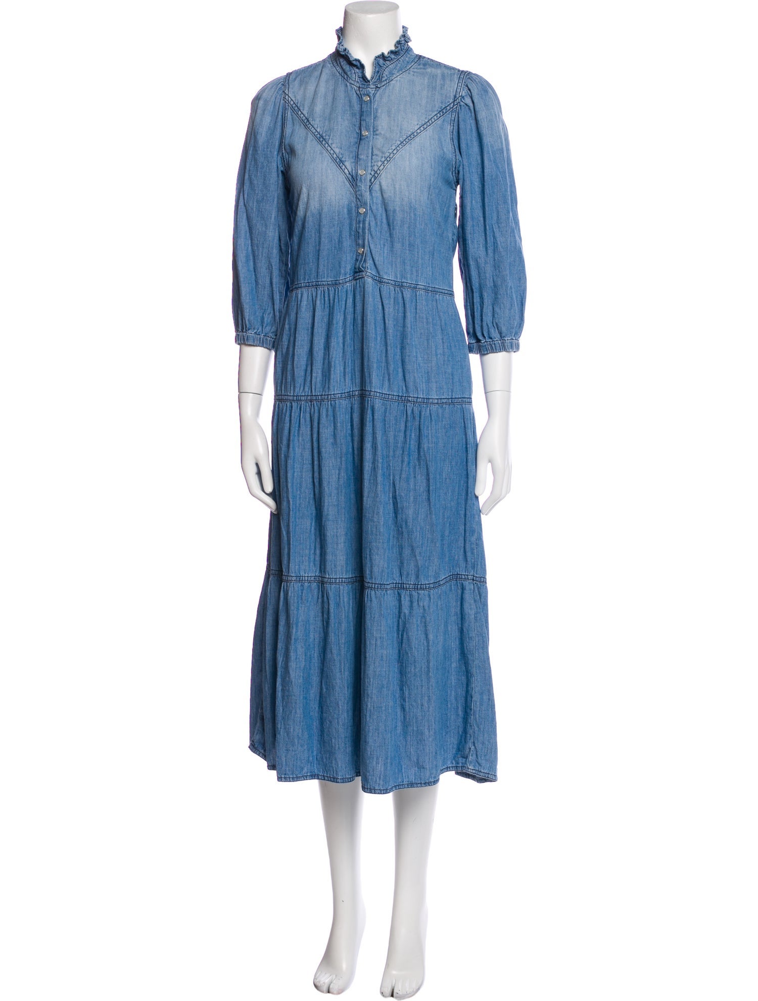 BA&SH Mock Neck Long Dress