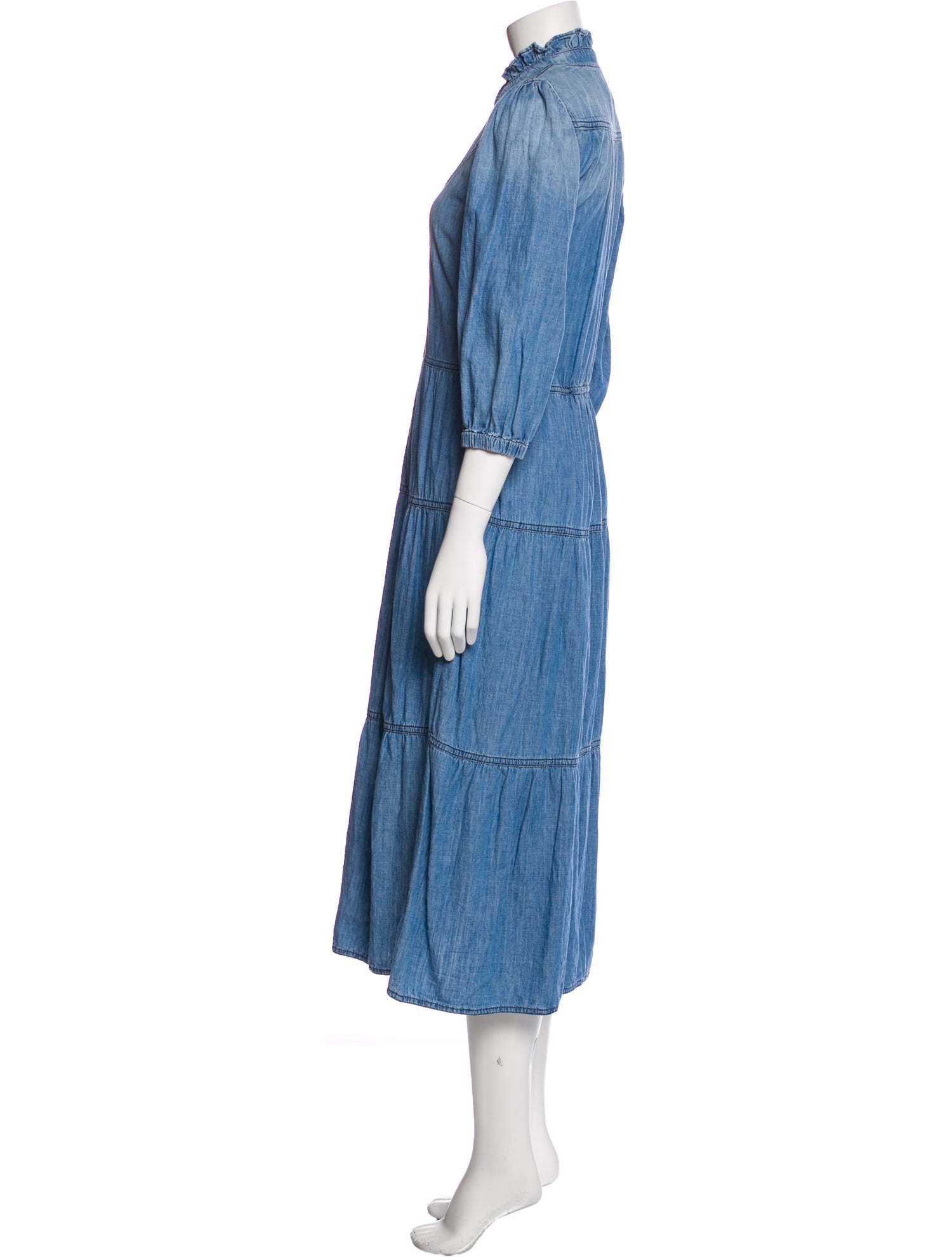 BA&SH Mock Neck Long Dress