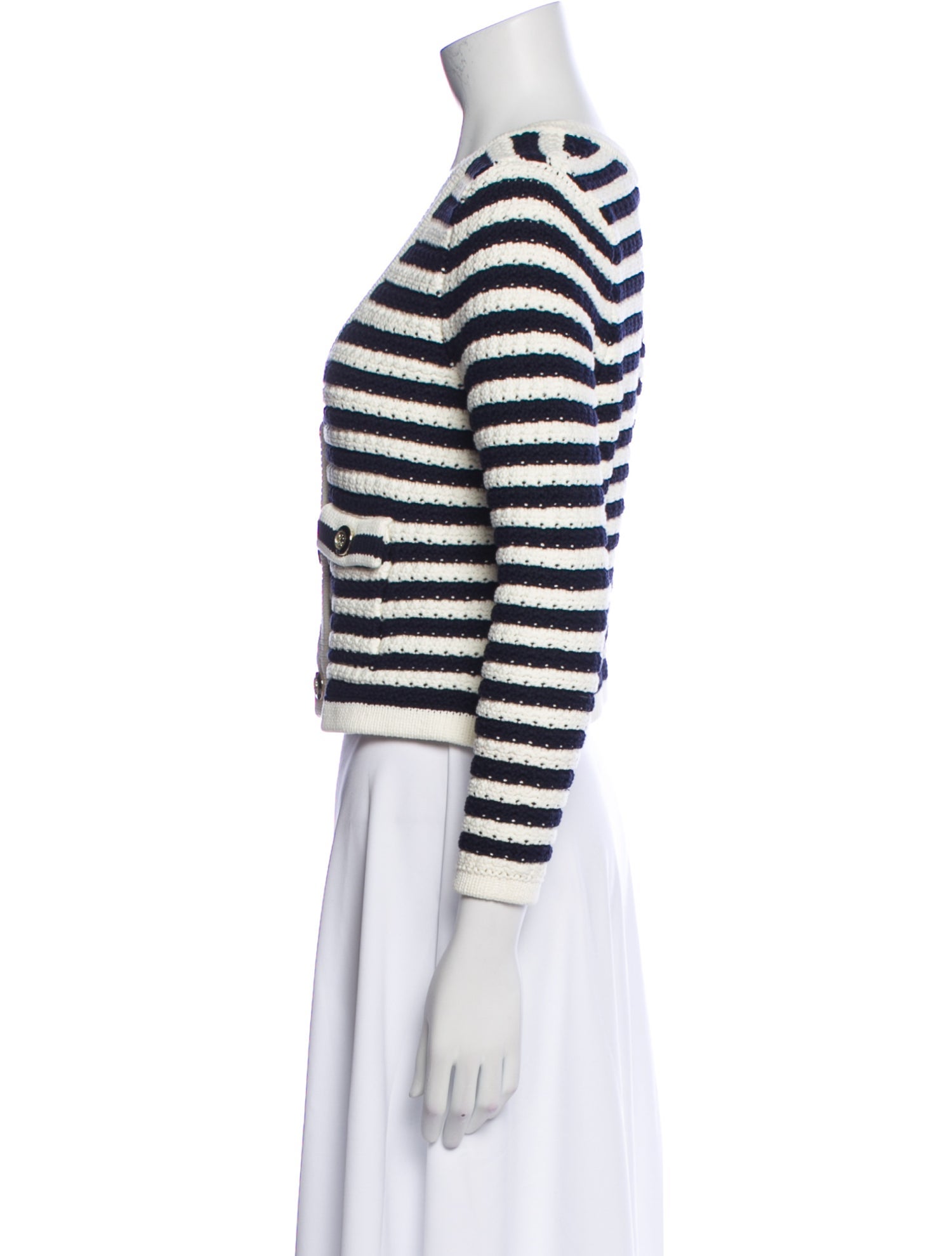BA&SH Striped V-Neck Sweater