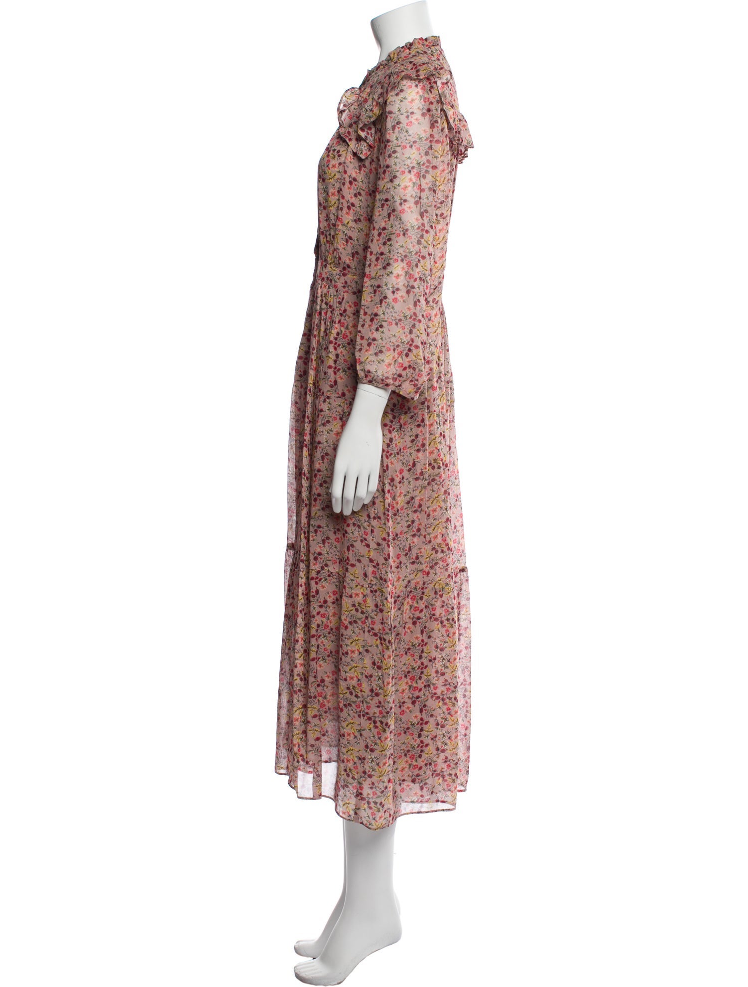 BA&SH Floral Print Long Dress
