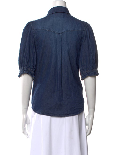 BA&SH Three-Quarter Sleeve Button-Up Top