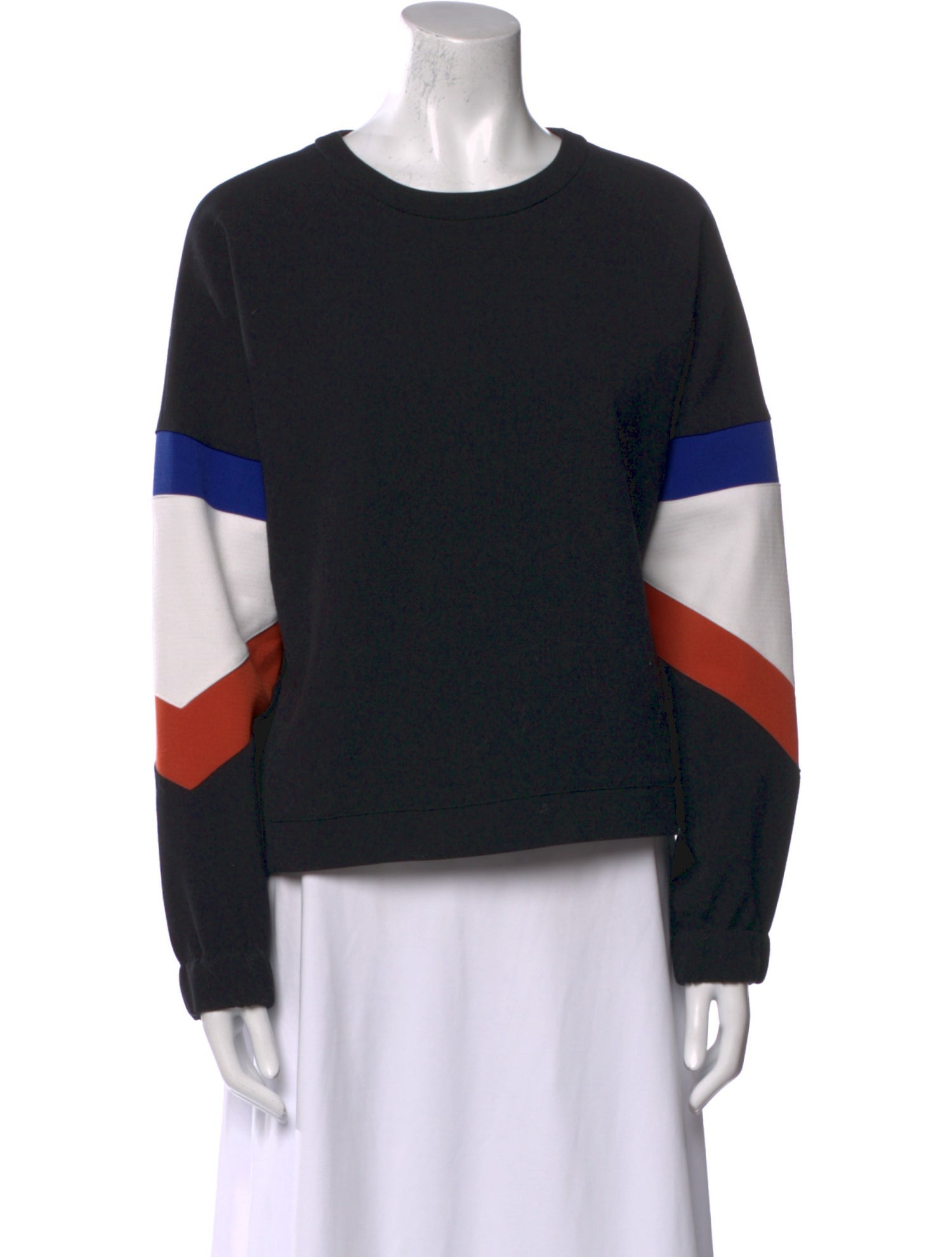 BA&SH Colorblock Pattern Crew Neck Sweater