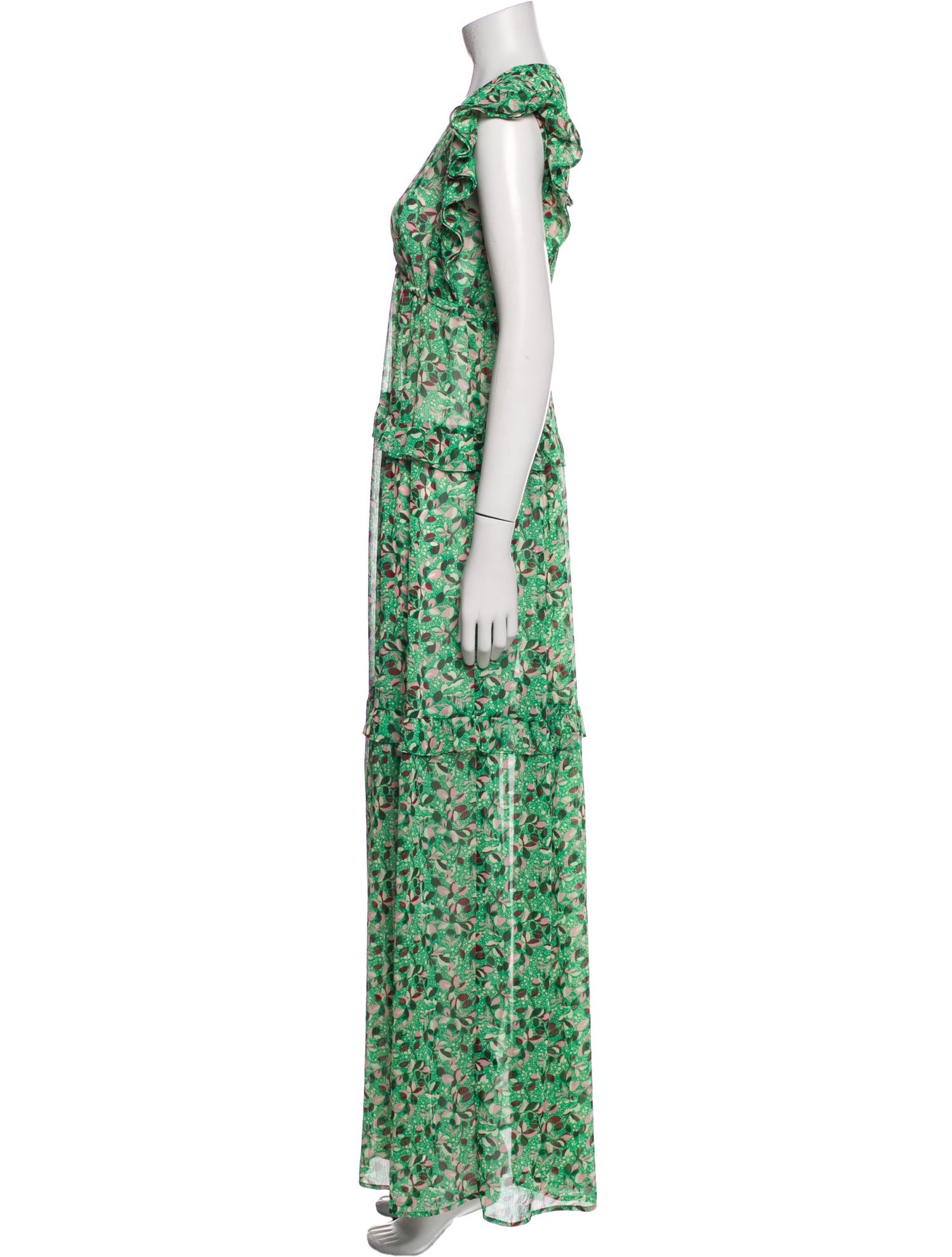 BA&SH Floral Print Long Dress