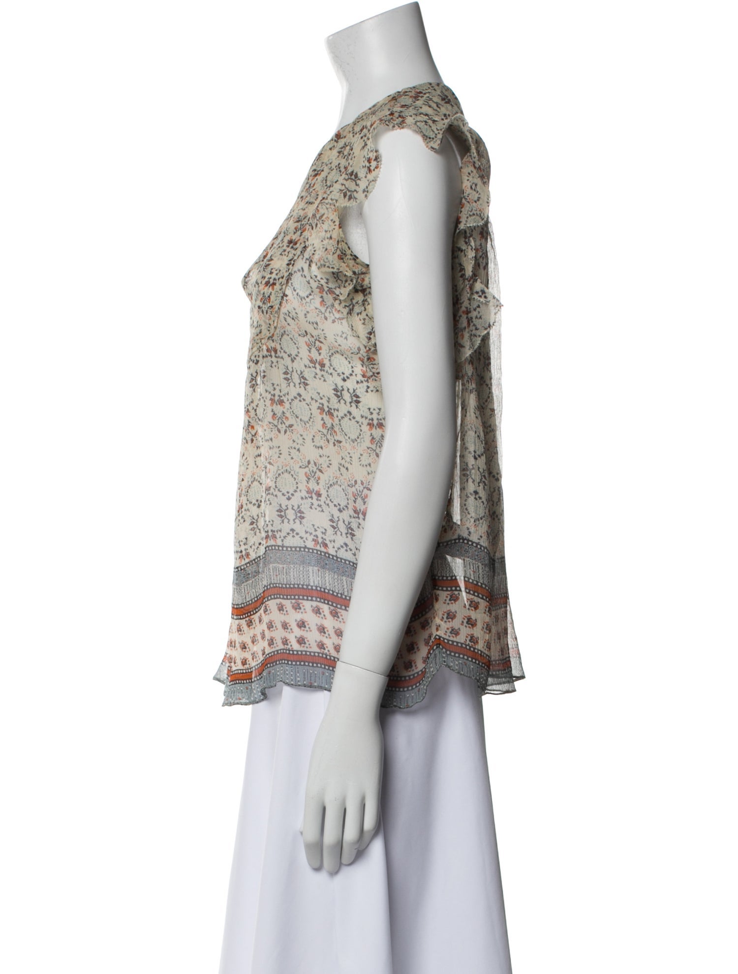 BA&SH Silk Printed Blouse