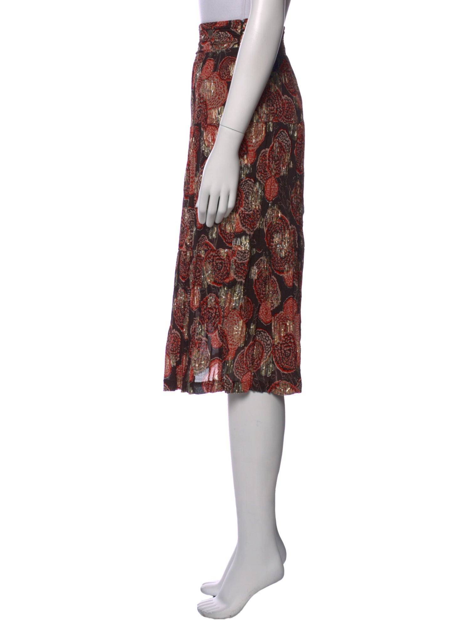 BA&SH Silk Knee-Length Skirt