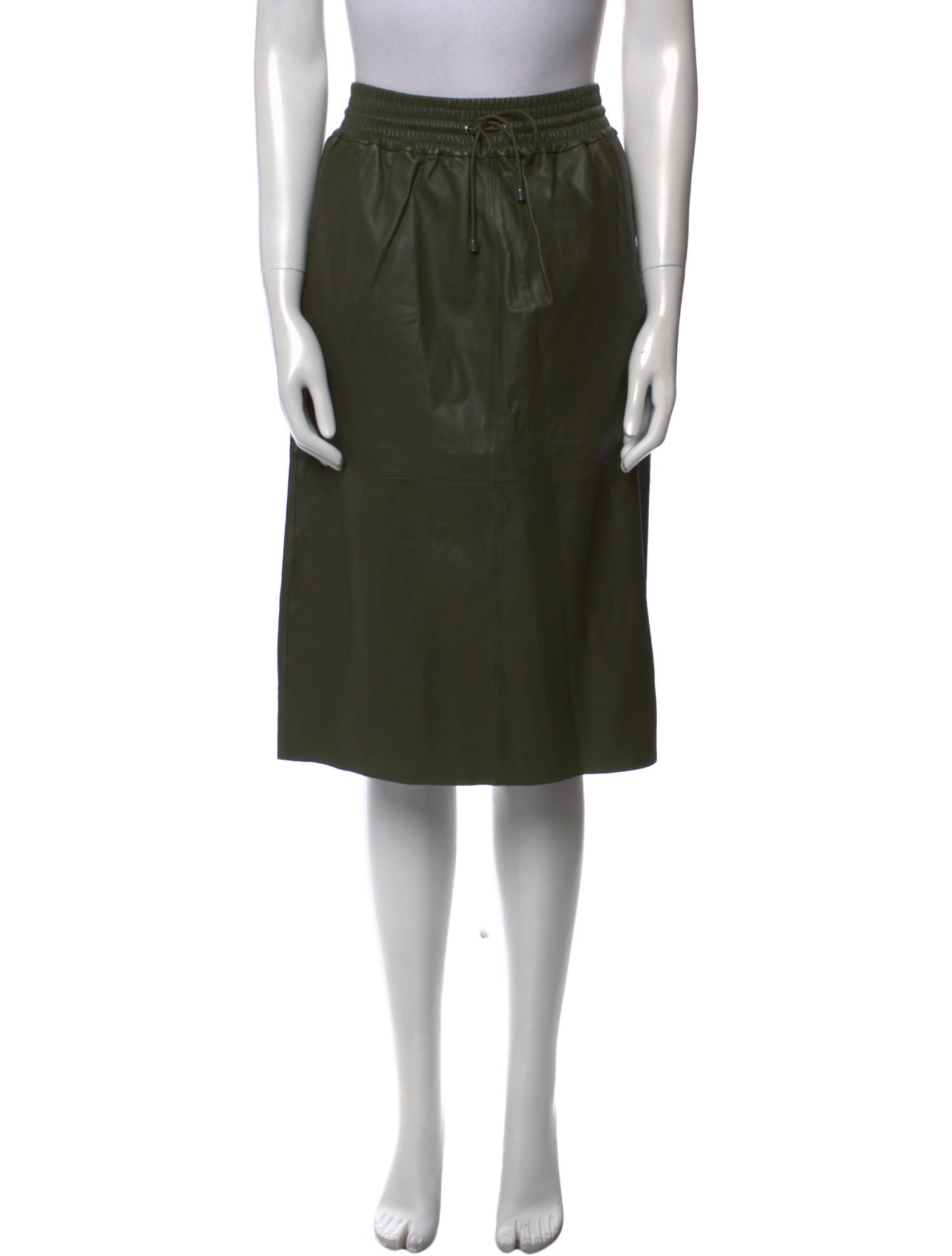 BA&SH Leather Knee-Length Skirt
