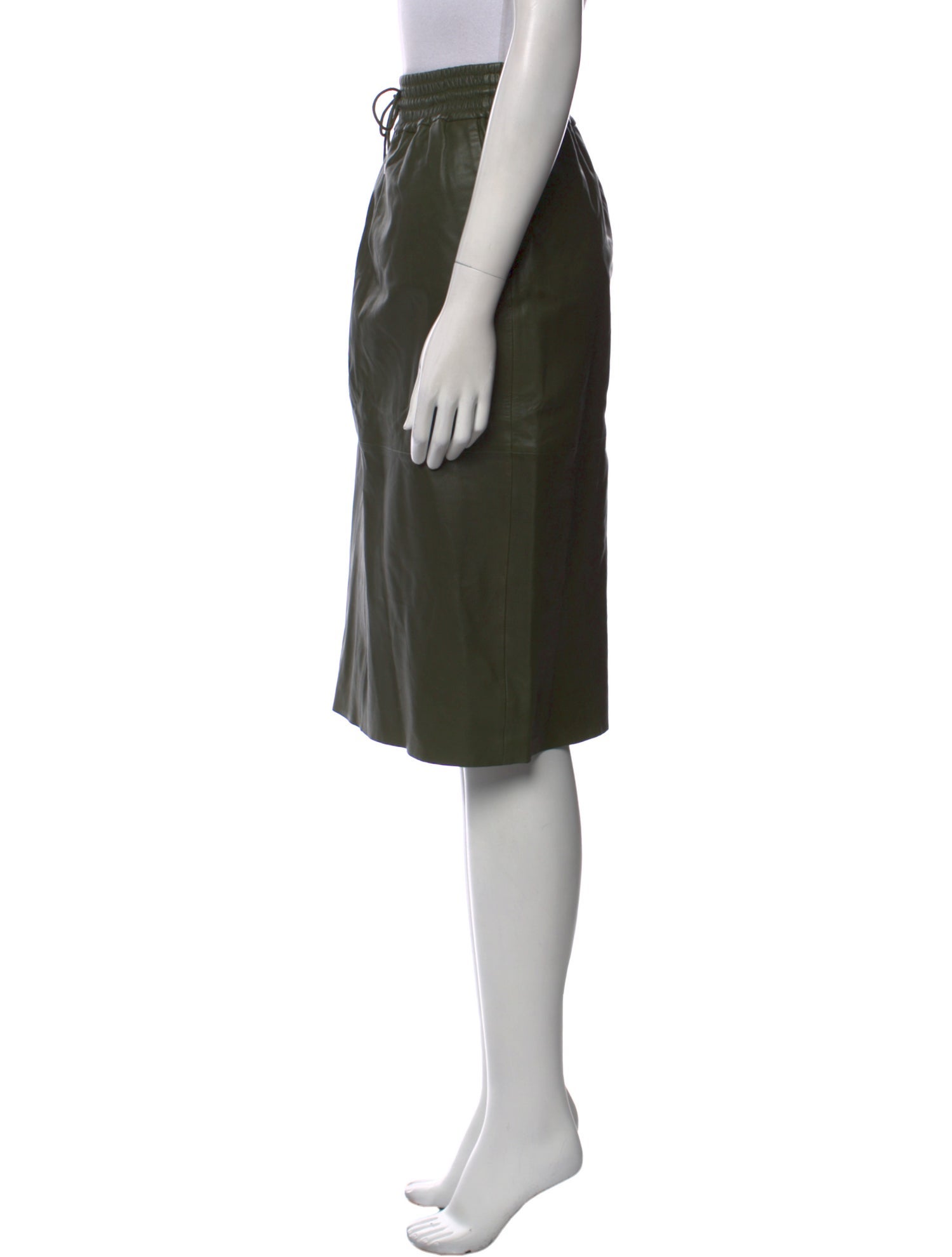 BA&SH Leather Knee-Length Skirt