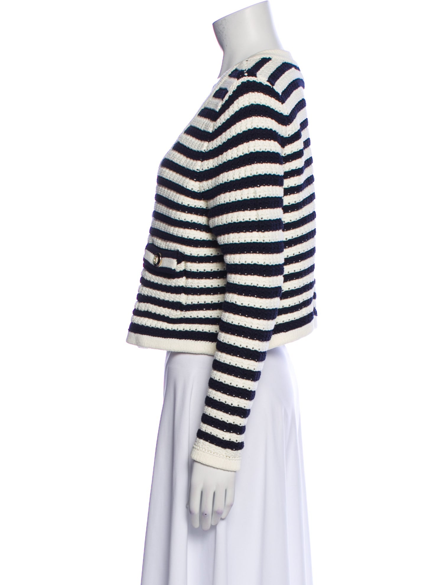 BA&SH Striped V-Neck Sweater