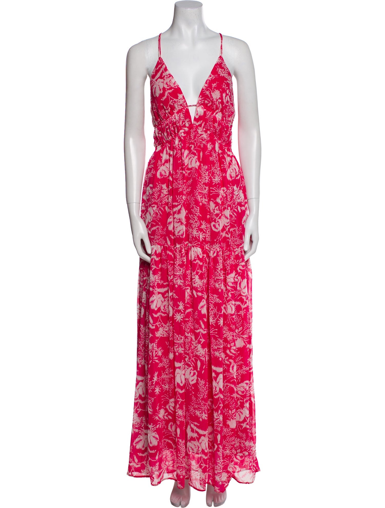 BA&SH Floral Print Long Dress