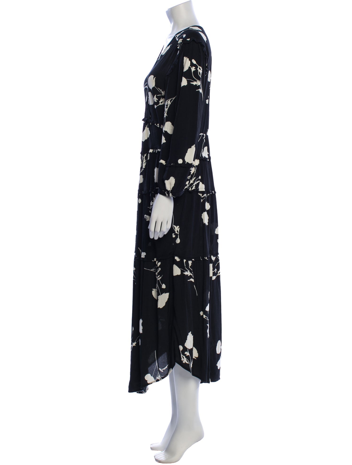 BA&SH Floral Print Long Dress