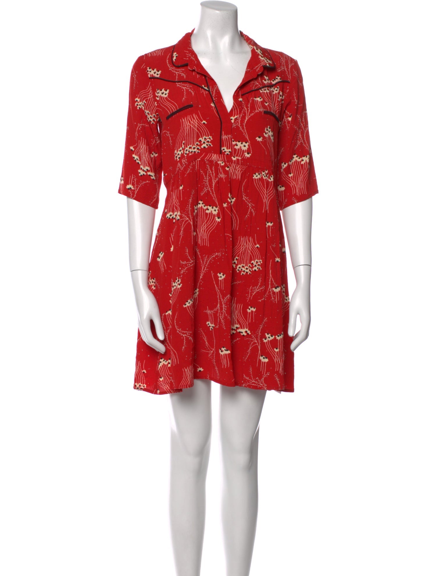 BA&SH Printed Knee-Length Dress