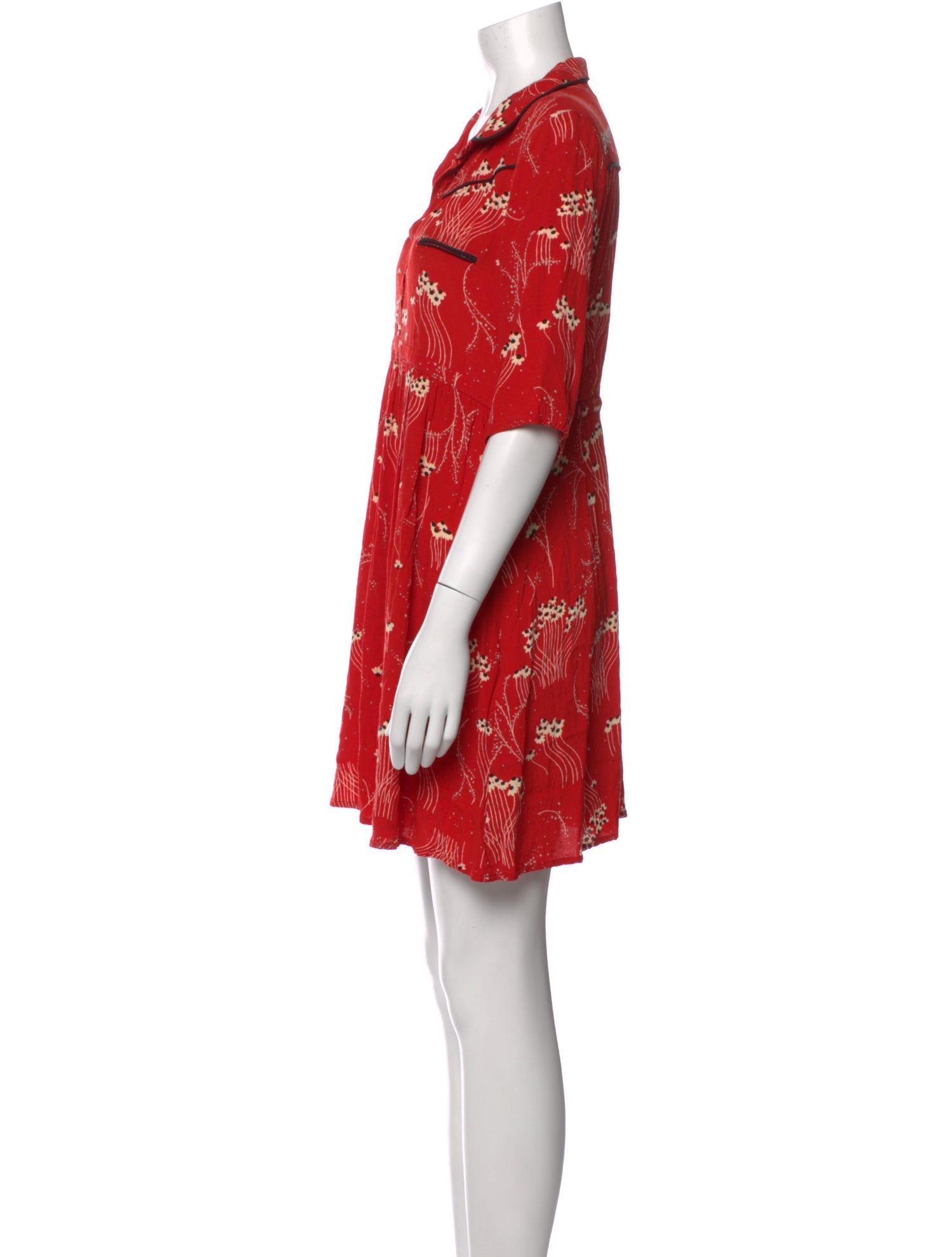 BA&SH Printed Knee-Length Dress