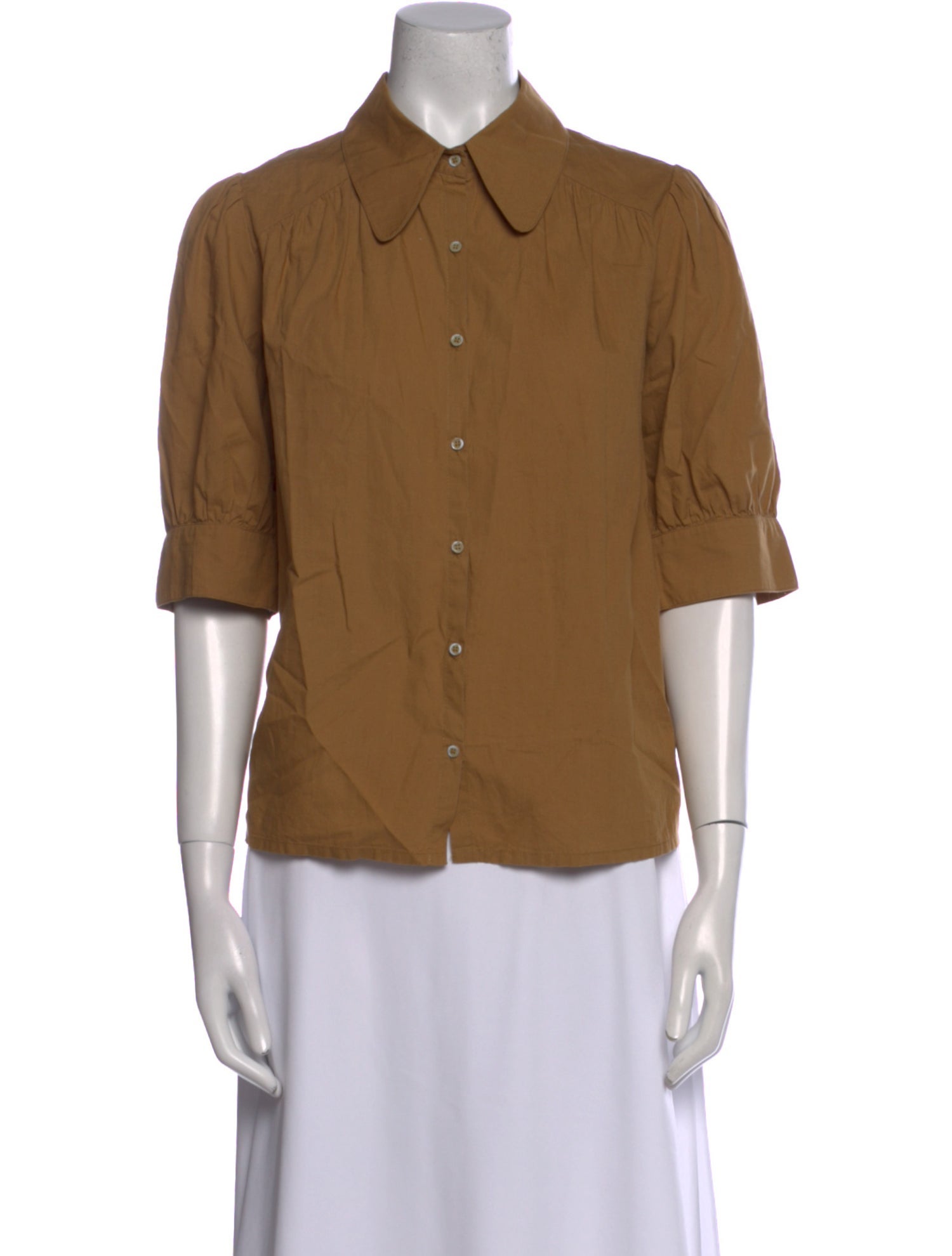 BA&SH Three-Quarter Sleeve Button-Up Top