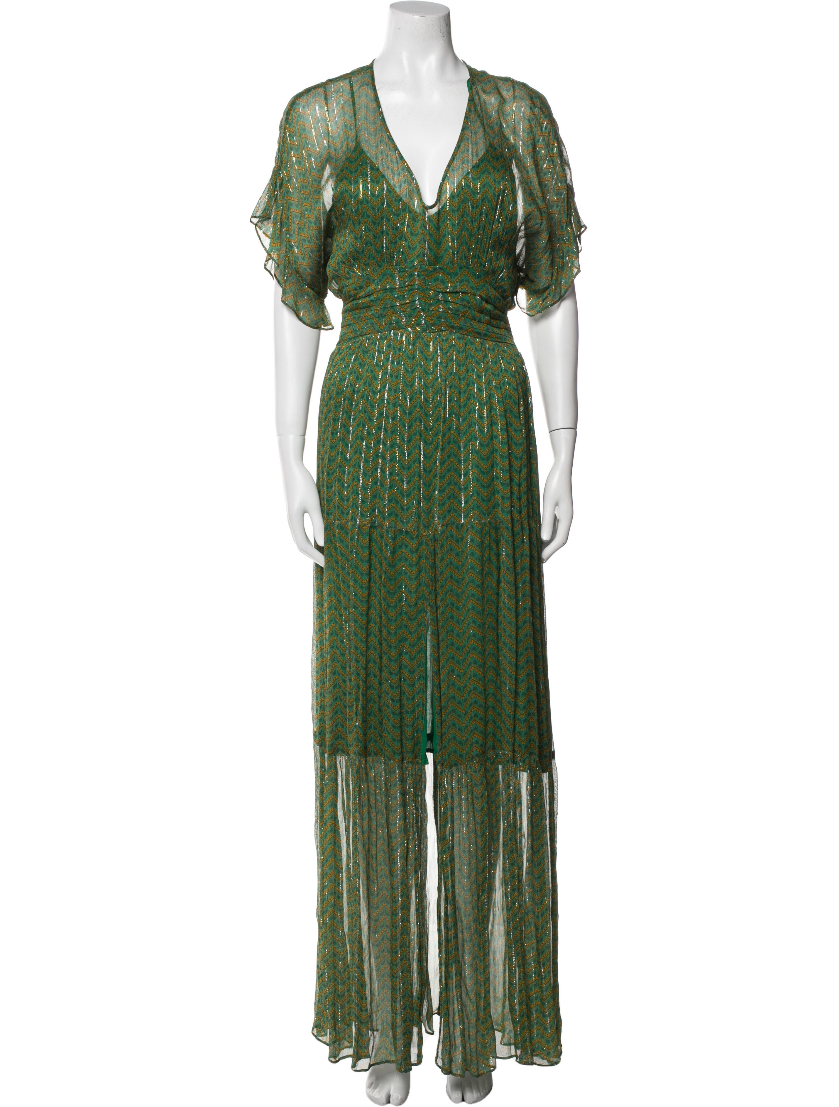 BA&SH Printed Long Dress