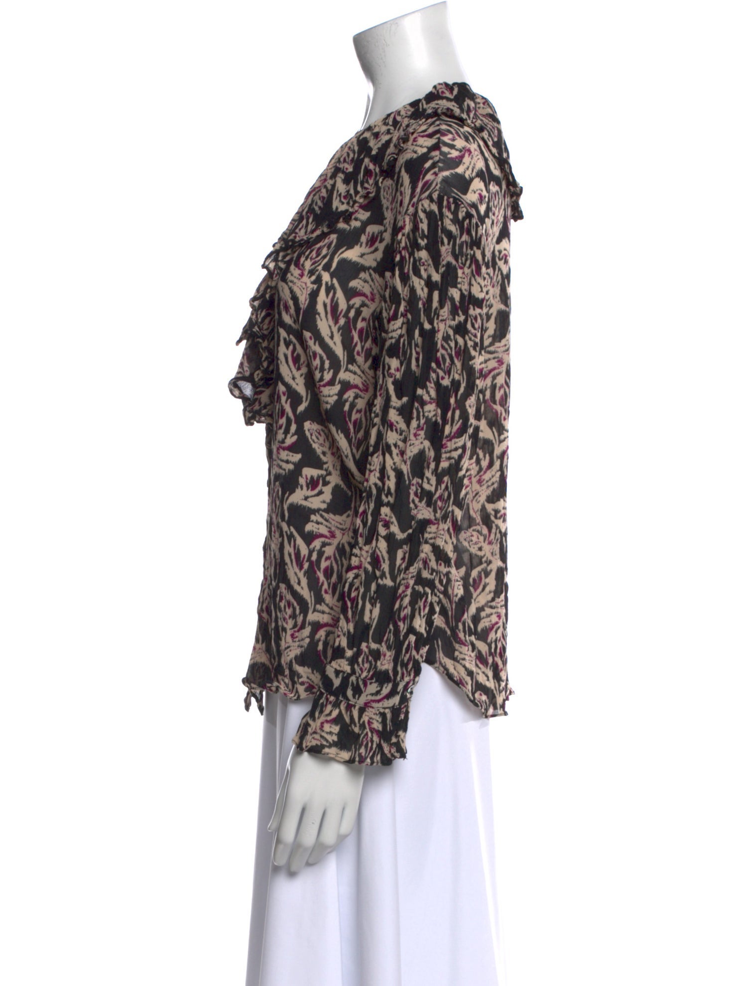 BA&SH Printed Crew Neck Blouse