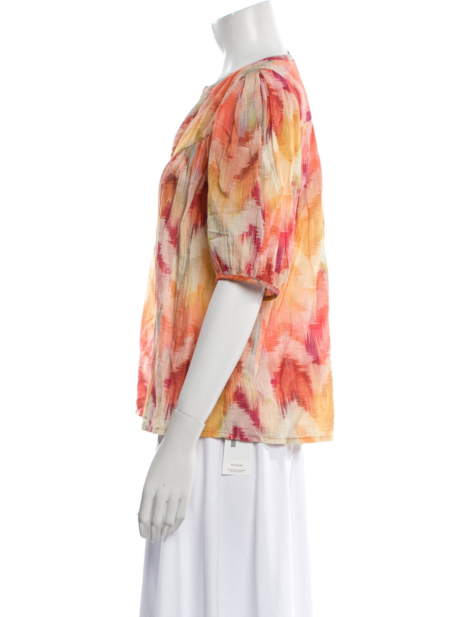 BA&SH Tie-Dye Print V-Neck Blouse