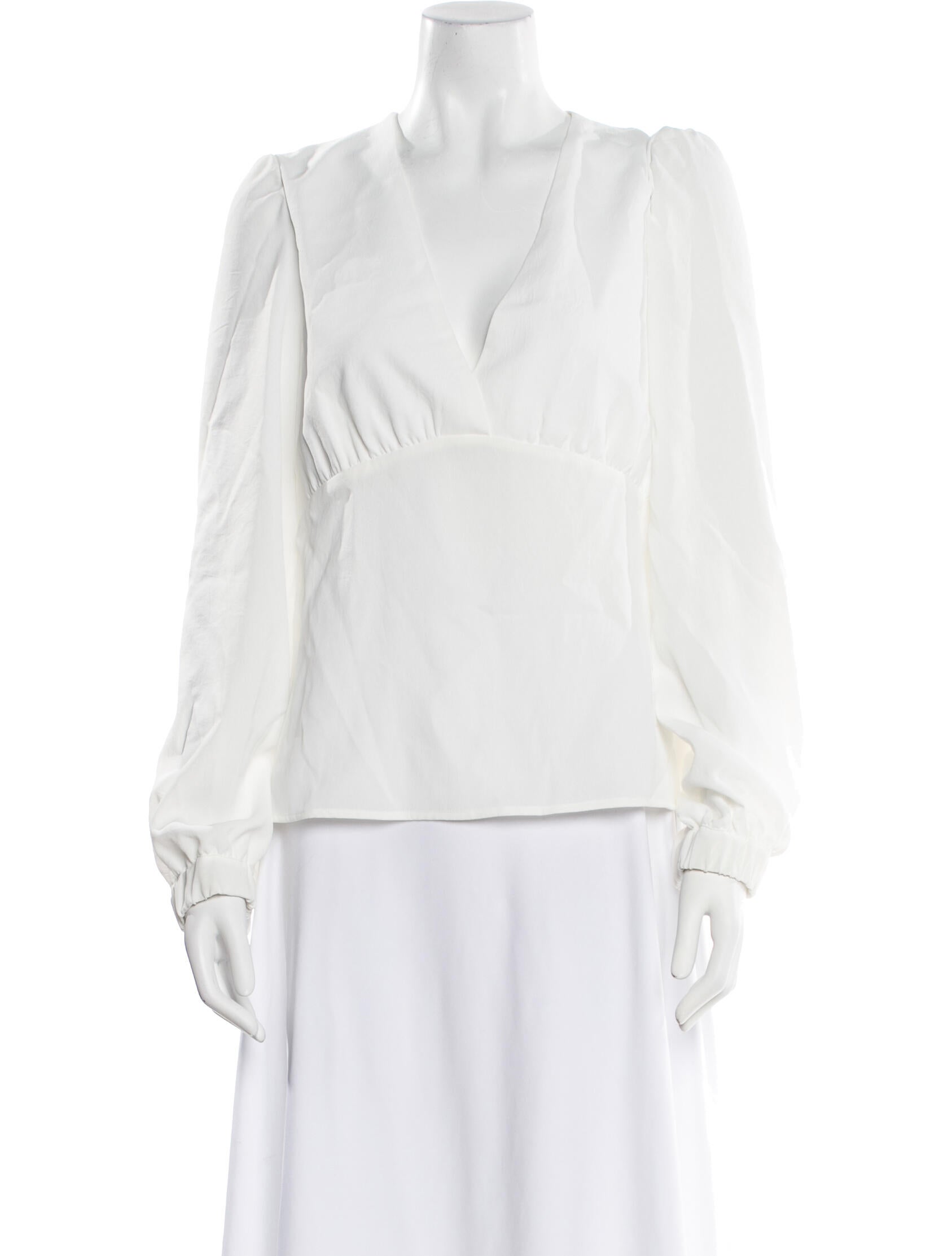 BA&SH V-Neck Long Sleeve Blouse