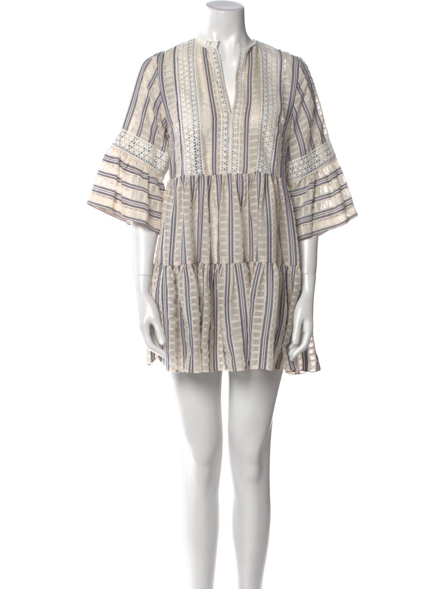 Sandro Striped Midi Length Dress