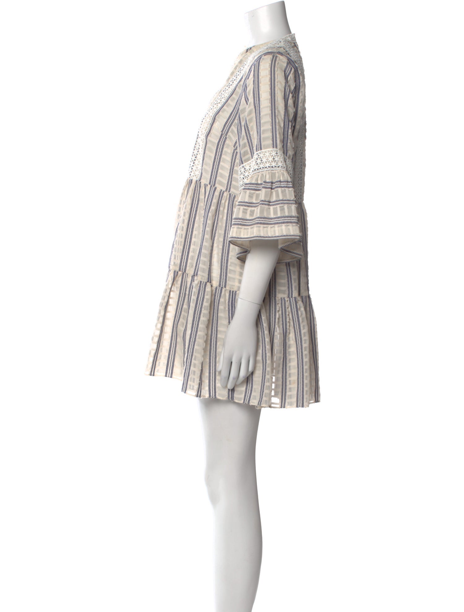 Sandro Striped Midi Length Dress