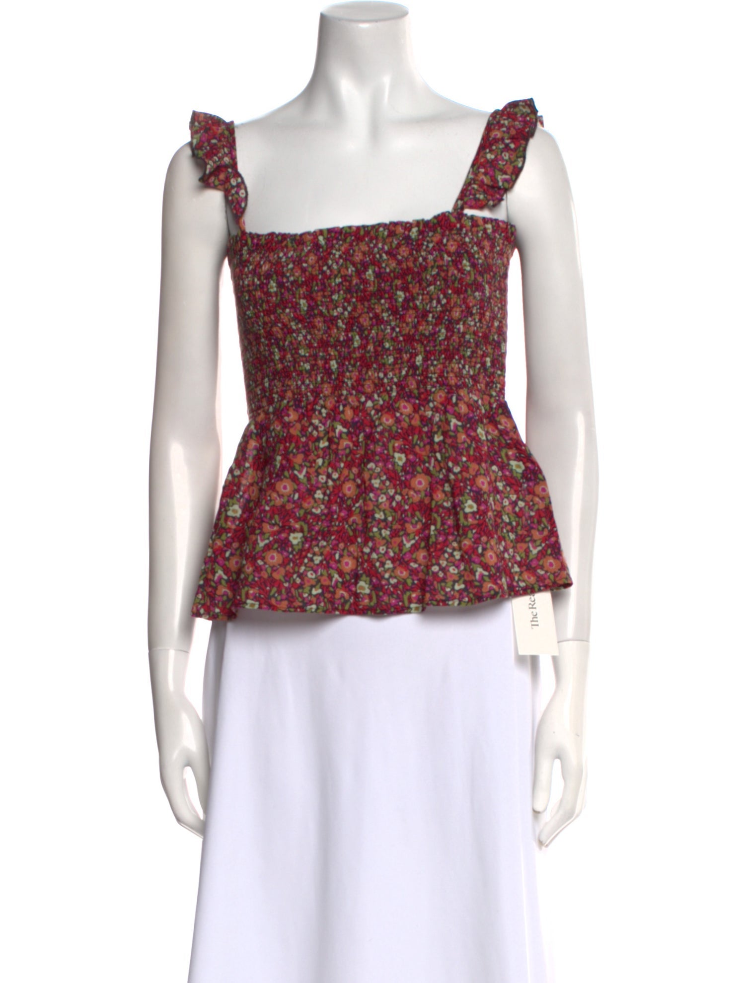 BA&SH Floral Print Square Neckline Crop Top w/ Tags