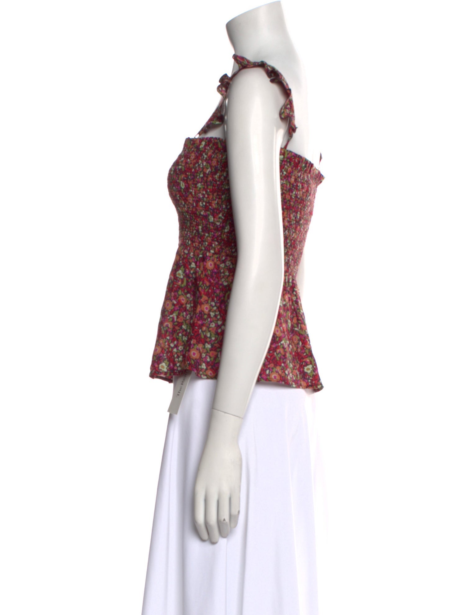 BA&SH Floral Print Square Neckline Crop Top w/ Tags