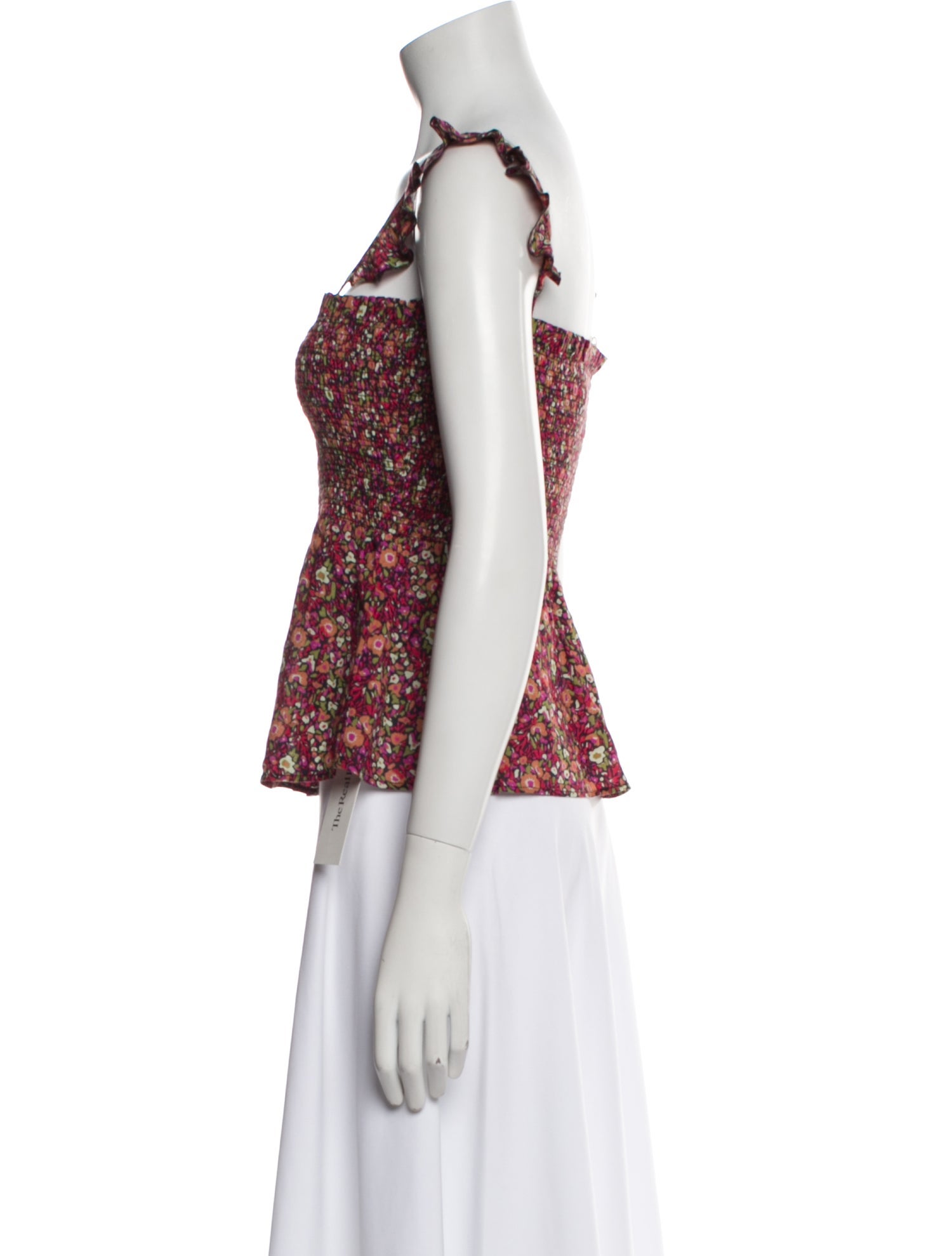 BA&SH Floral Print Square Neckline Crop Top w/ Tags