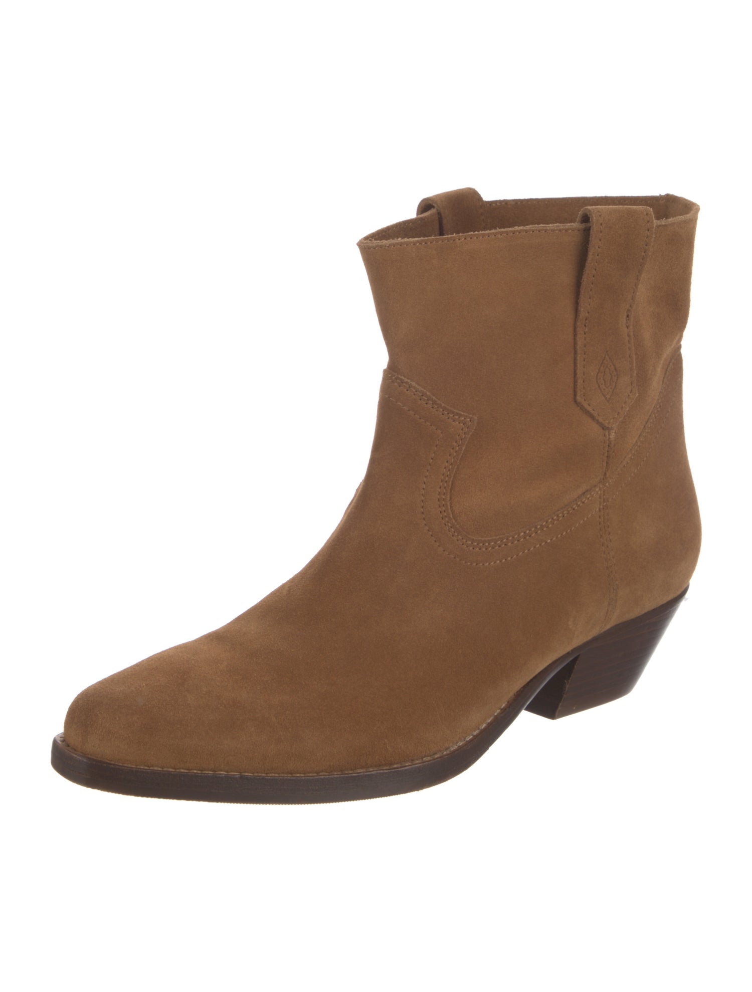 BA&SH Suede Colorblock Pattern Western Boots