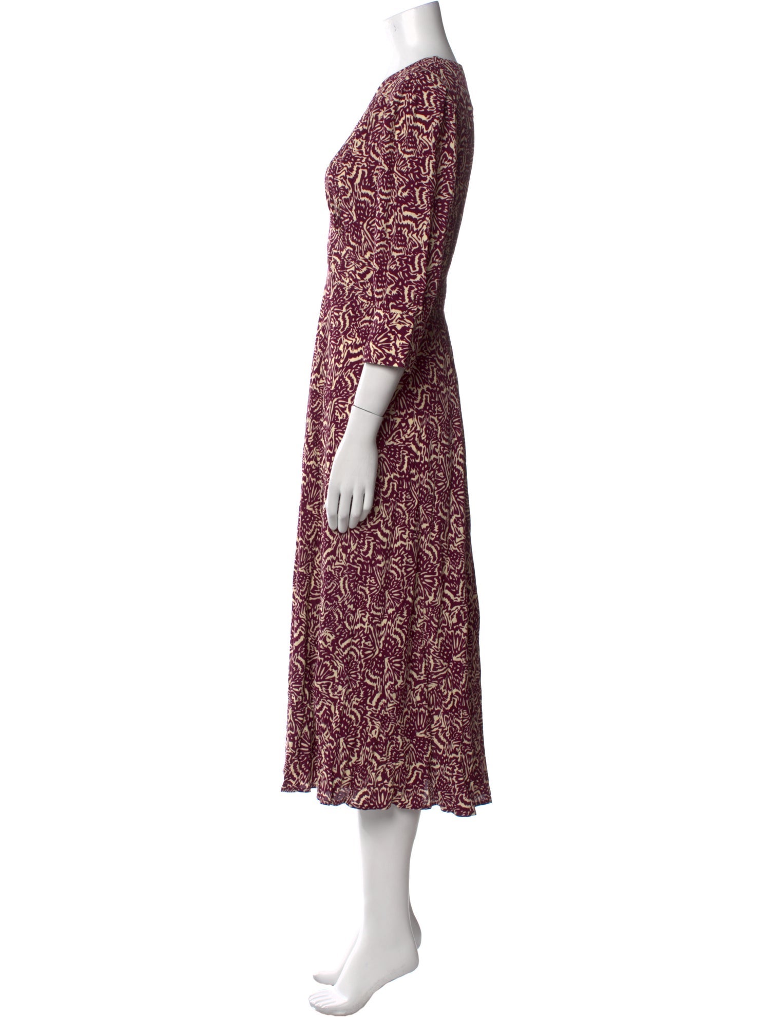 BA&SH Printed Midi Length Dress w/ Tags