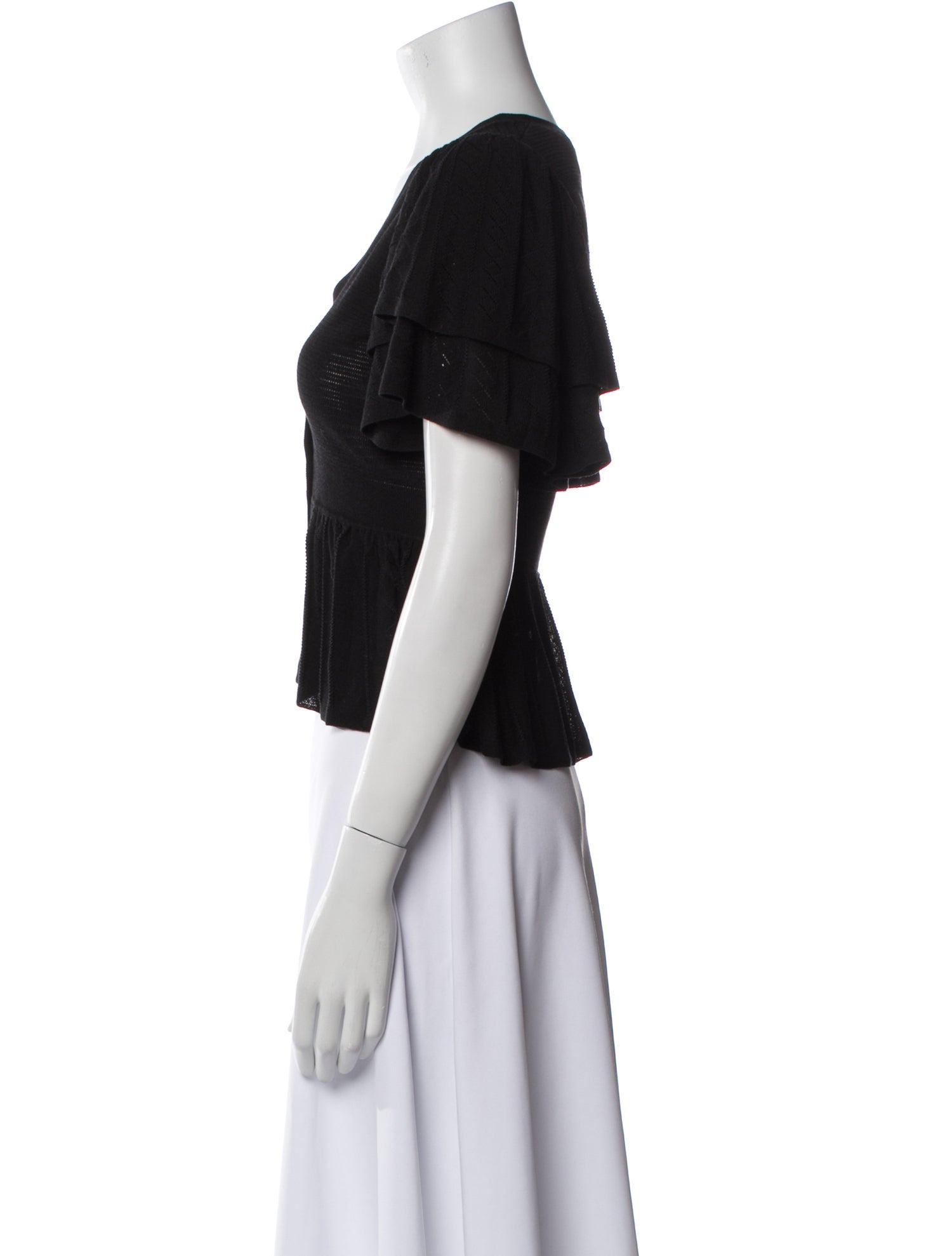 BA&SH V-Neck Short Sleeve Crop Top