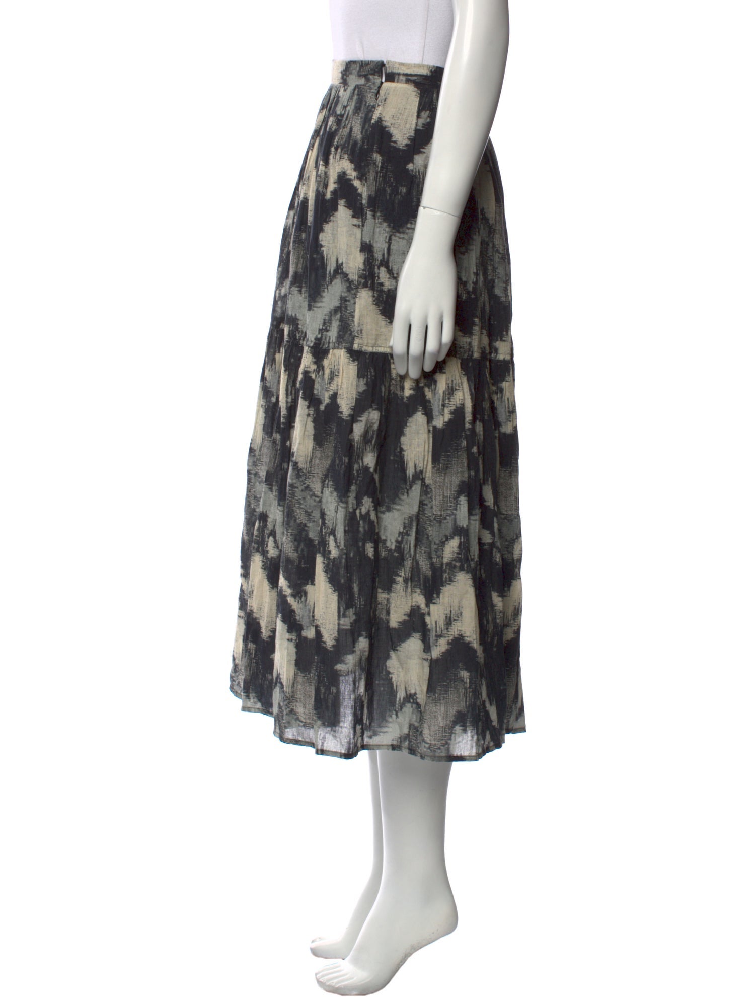 BA&SH Printed Midi Length Skirt