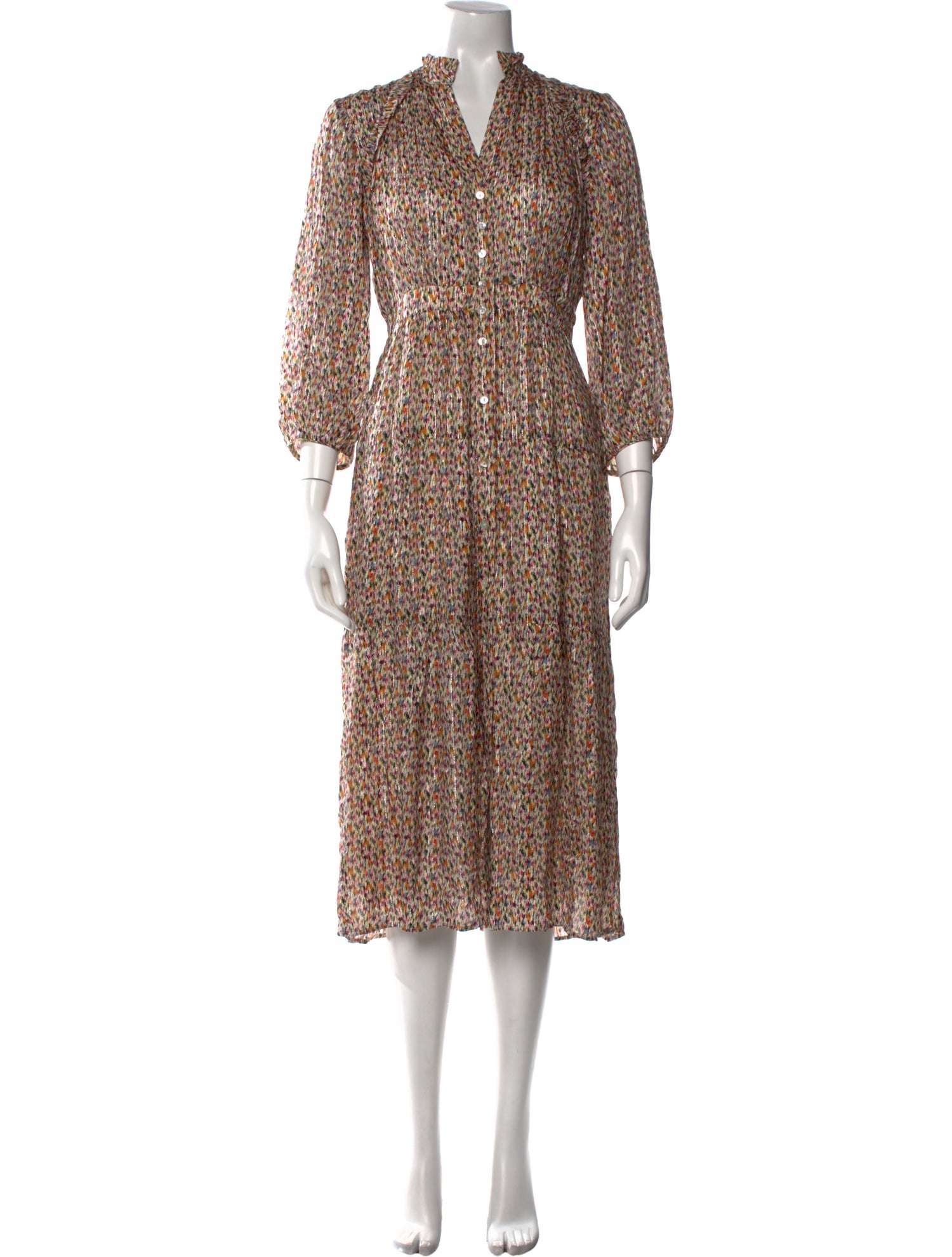 BA&SH Floral Print Long Dress