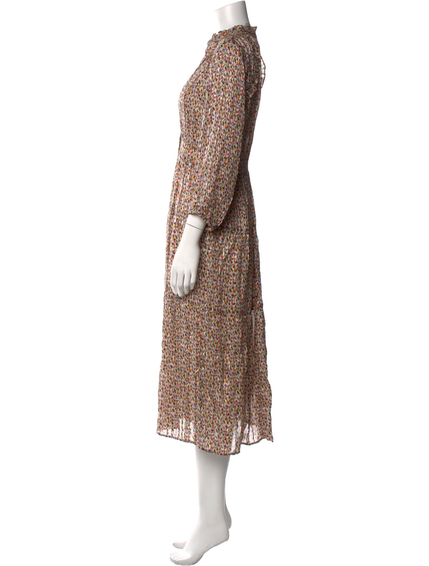 BA&SH Floral Print Long Dress