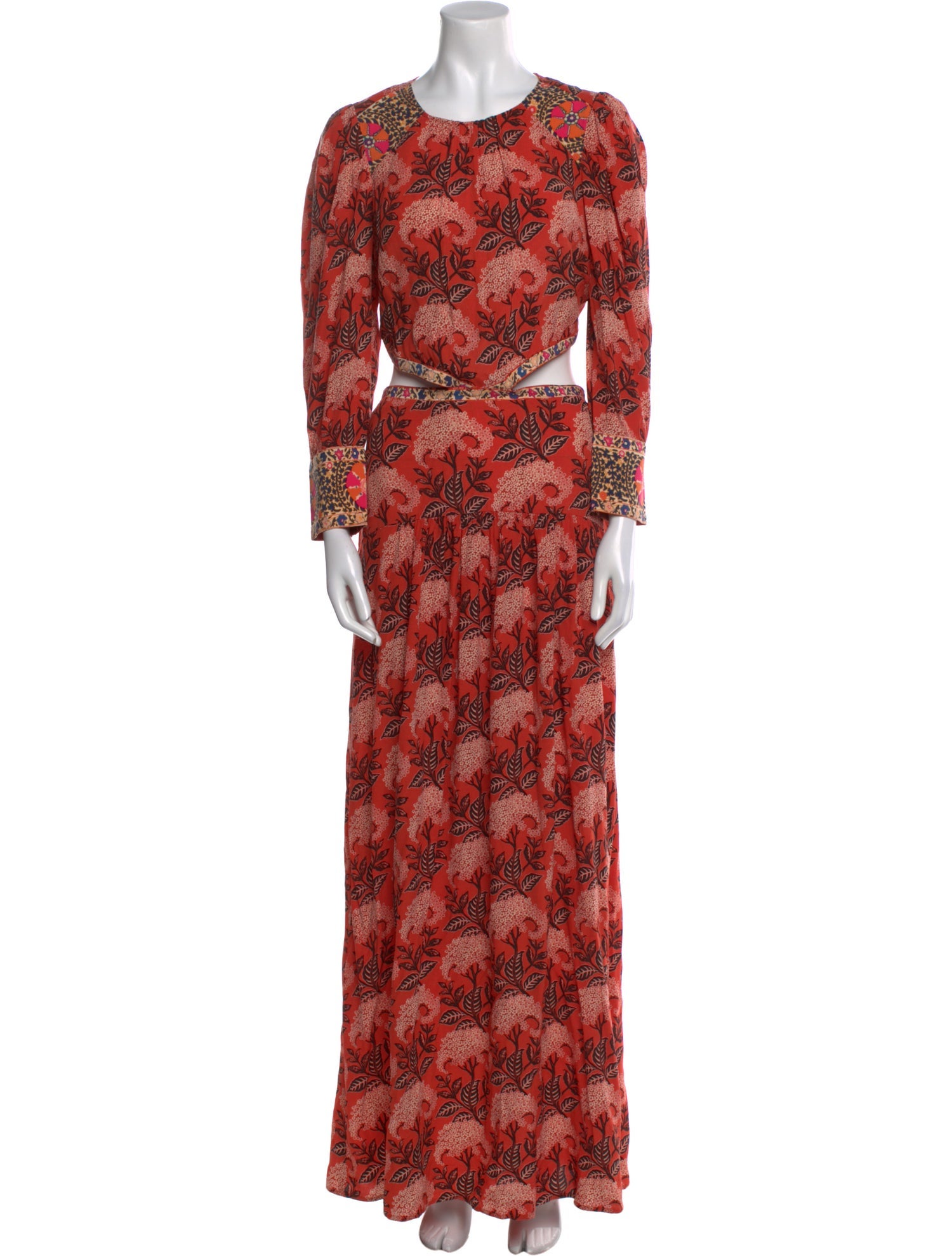 BA&SH Floral Print Long Dress