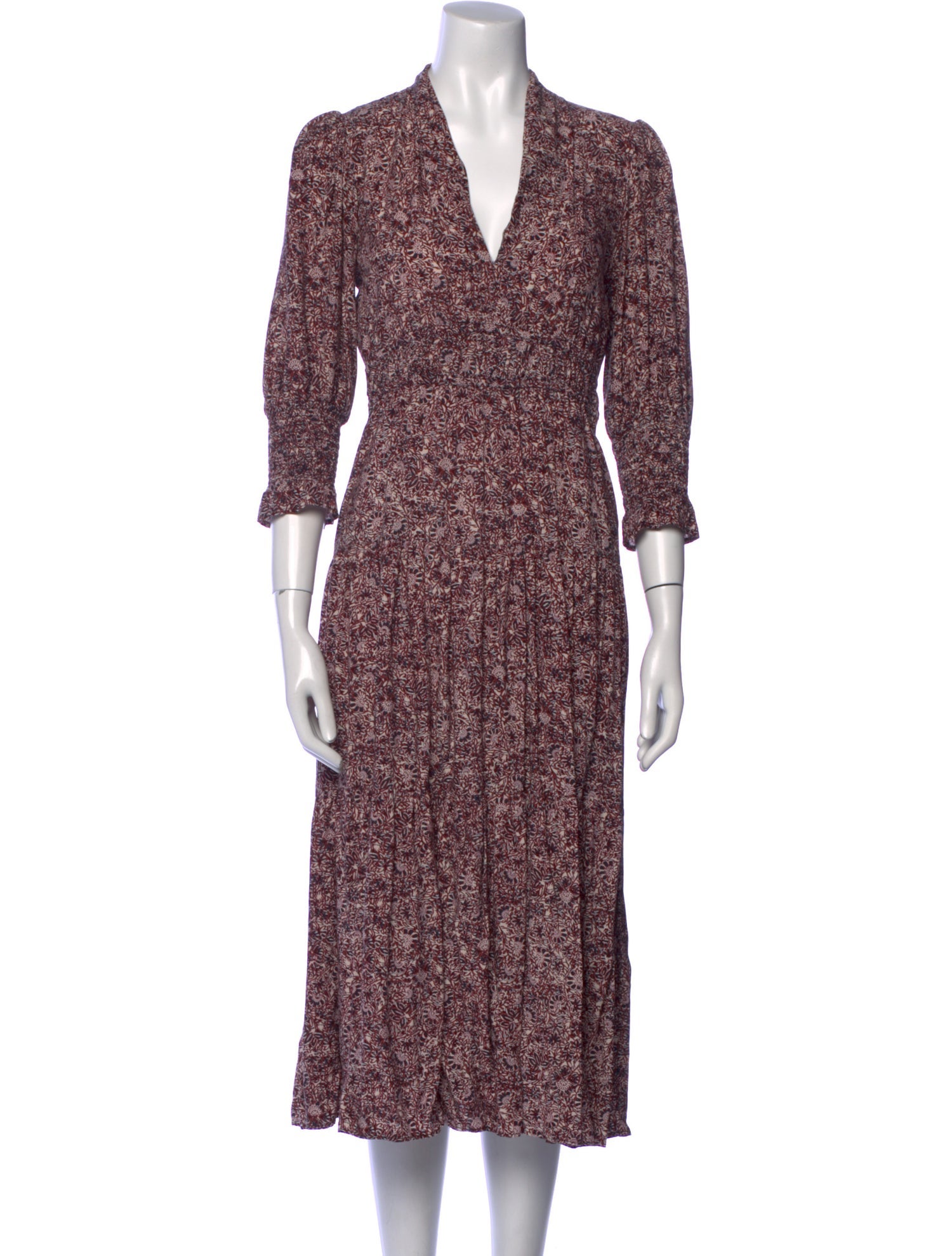 BA&SH Floral Print Long Dress