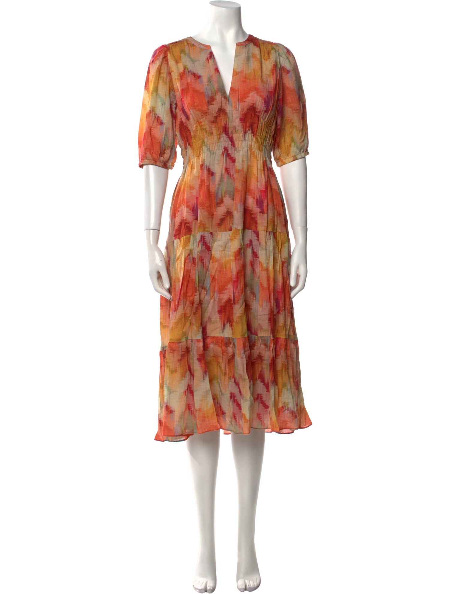 BA&SH Tie-Dye Print Midi Length Dress