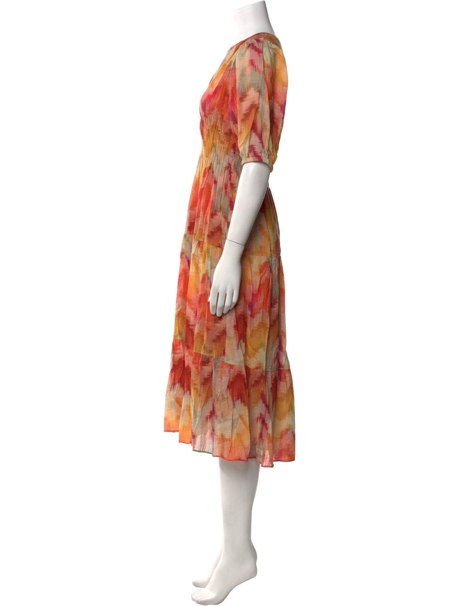 BA&SH Tie-Dye Print Midi Length Dress