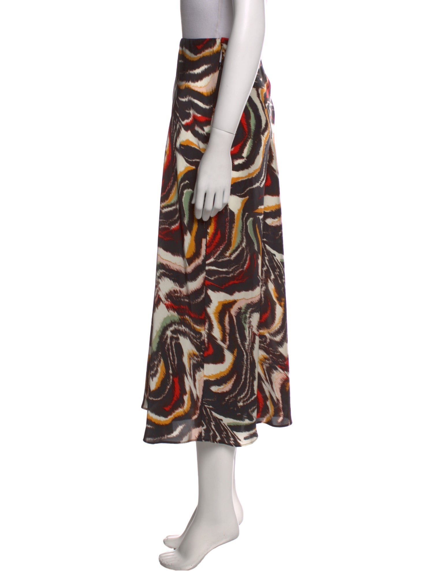 BA&SH Printed Midi Length Skirt