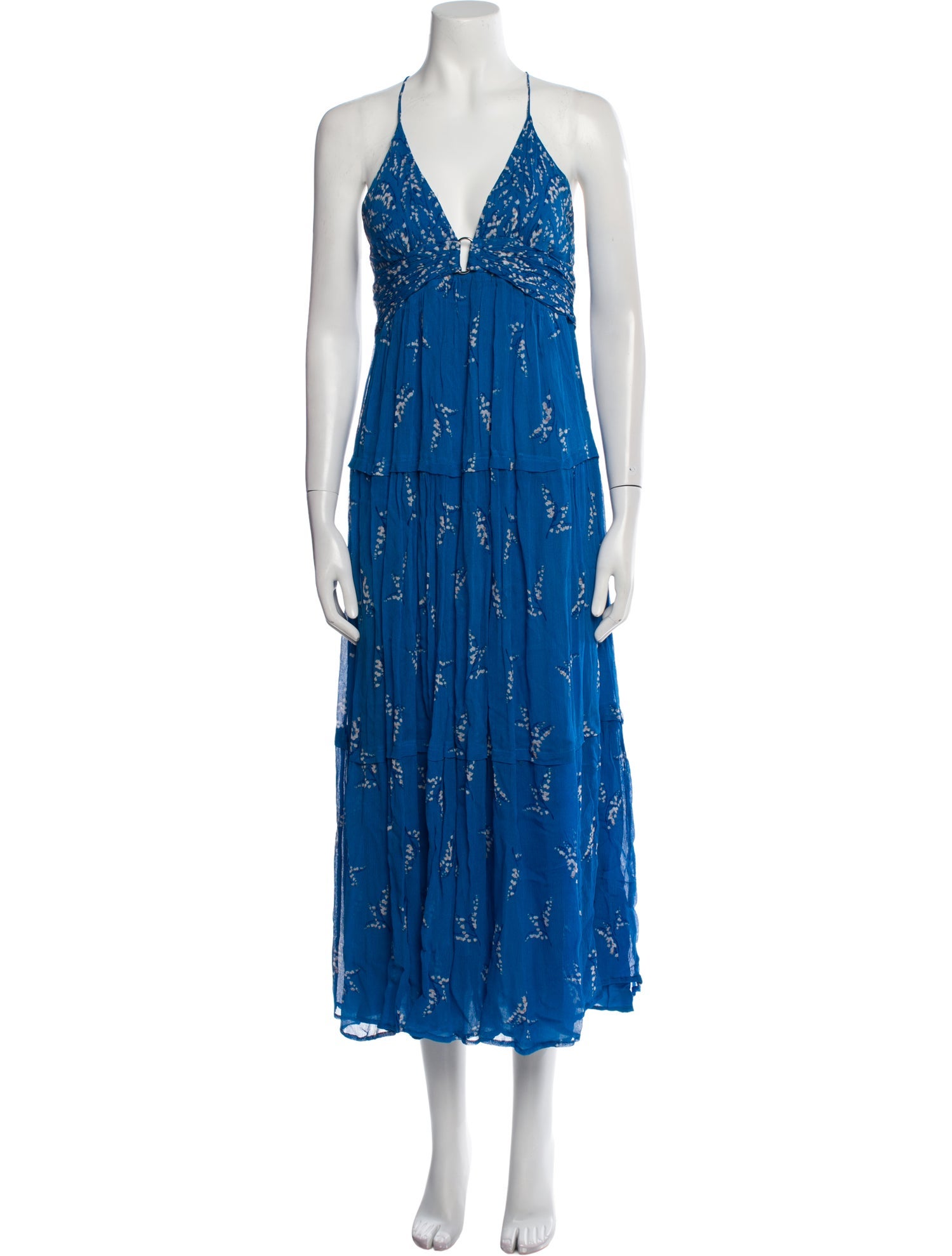 BA&SH Printed Midi Length Dress