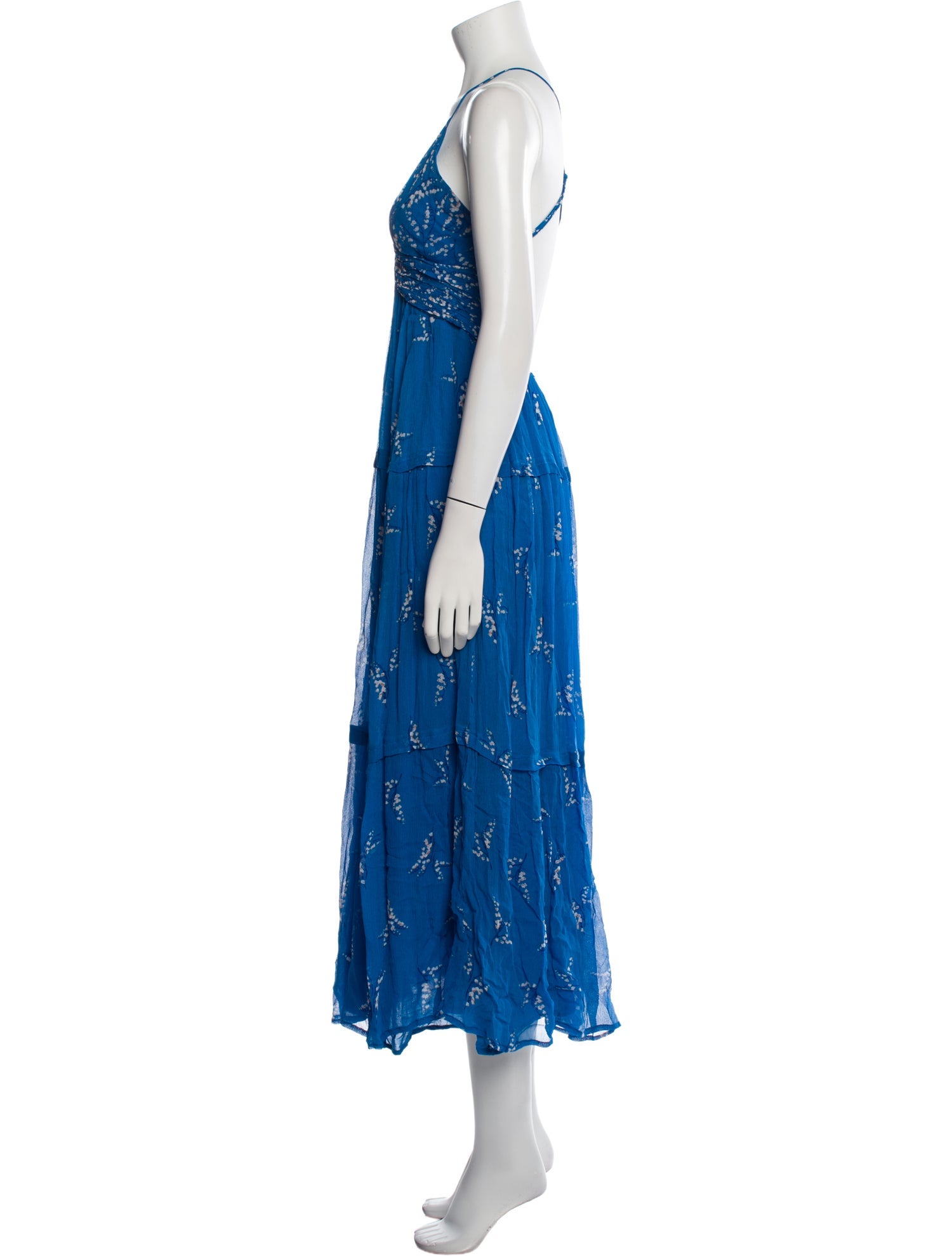 BA&SH Printed Midi Length Dress