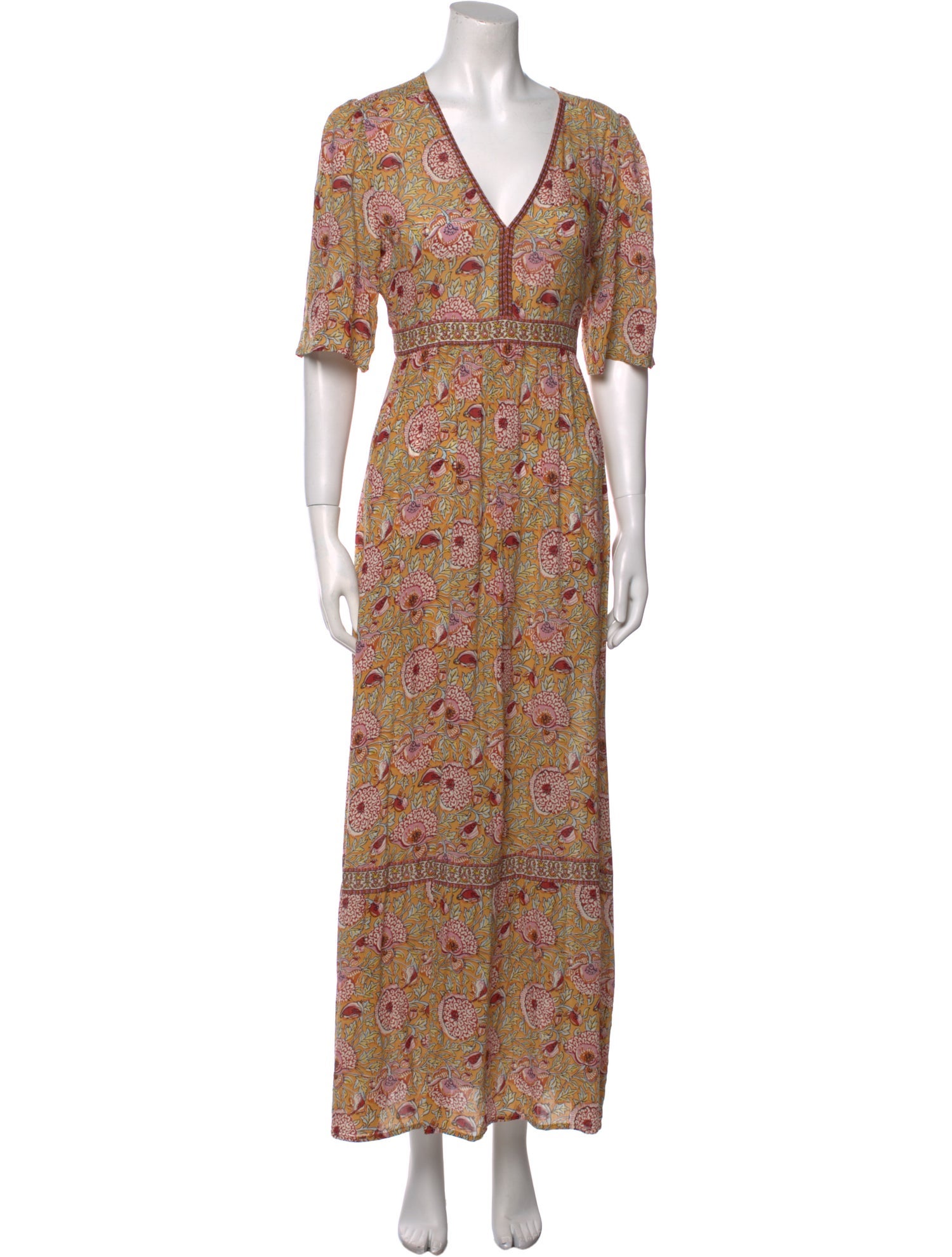 BA&SH Floral Print Long Dress