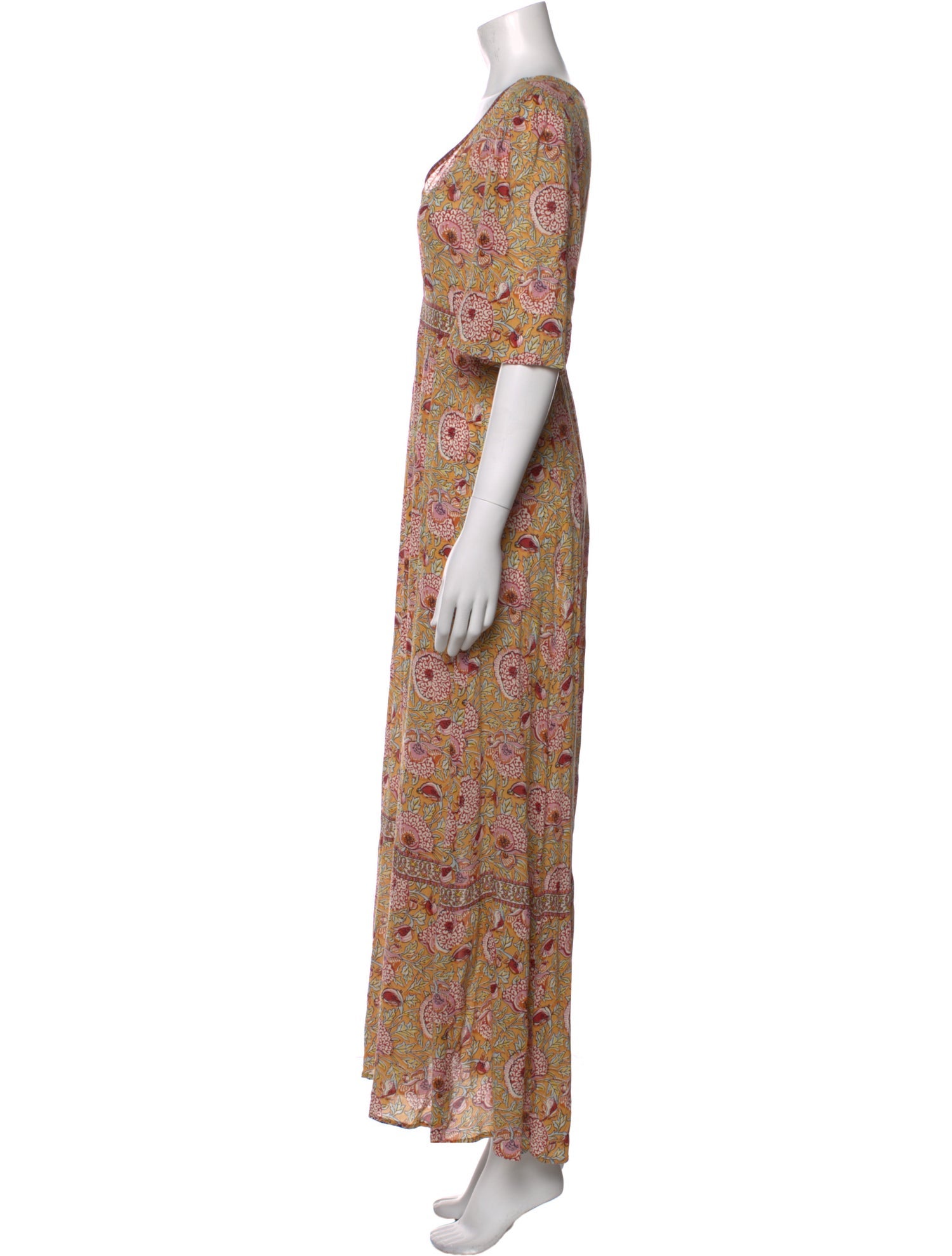 BA&SH Floral Print Long Dress