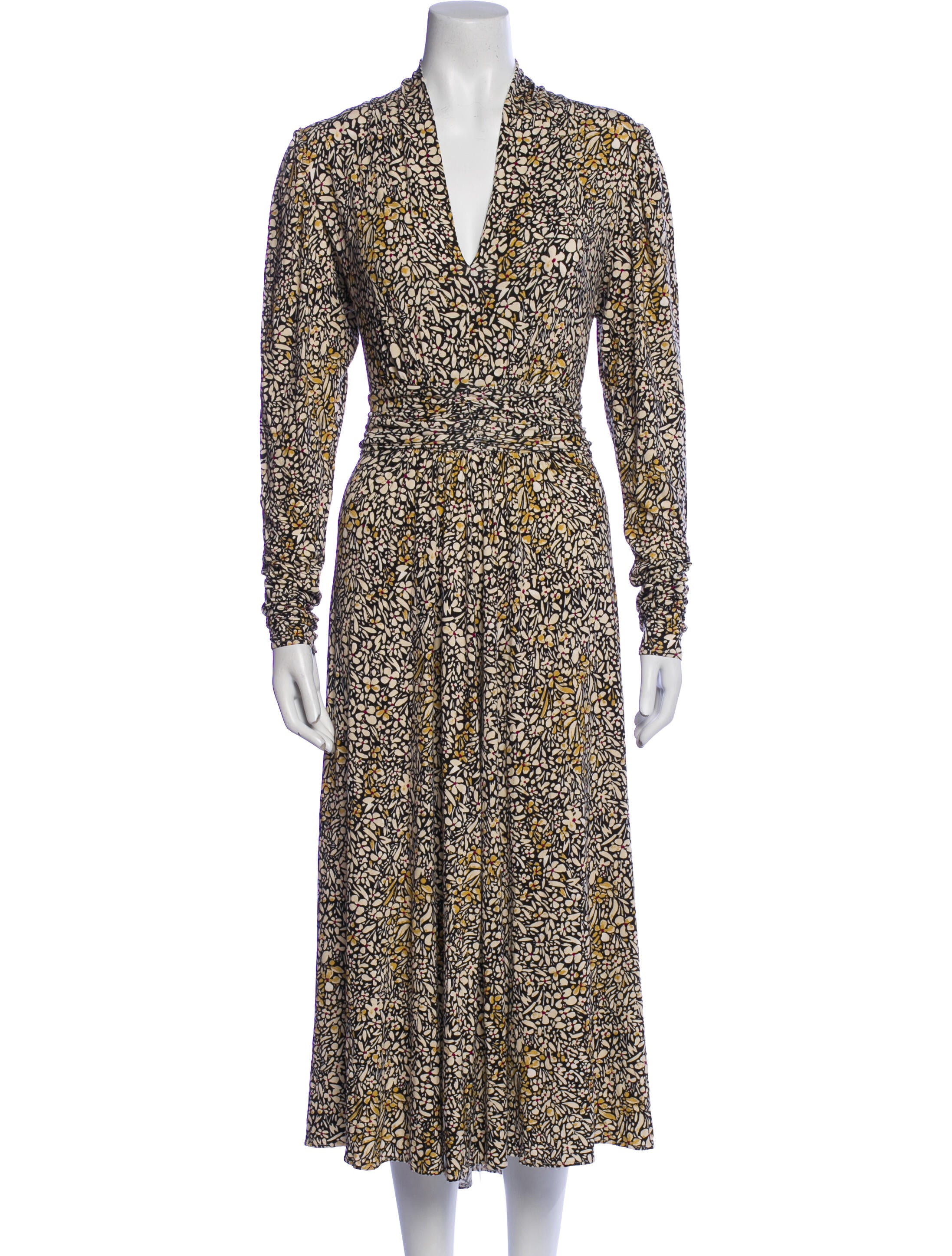 BA&SH Printed Midi Length Dress w/ Tags