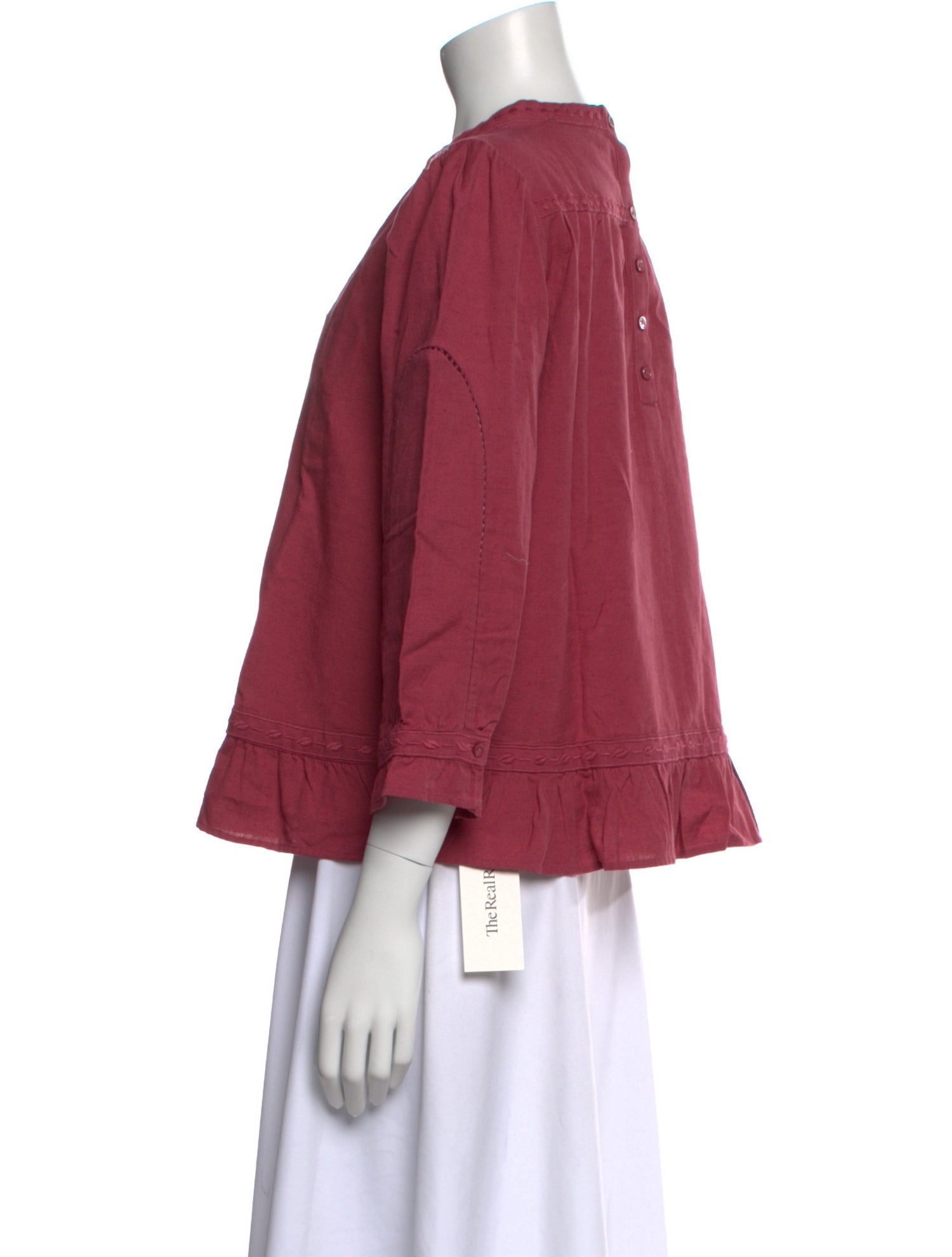 BA&SH Crew Neck Three-Quarter Sleeve Top w/ Tags