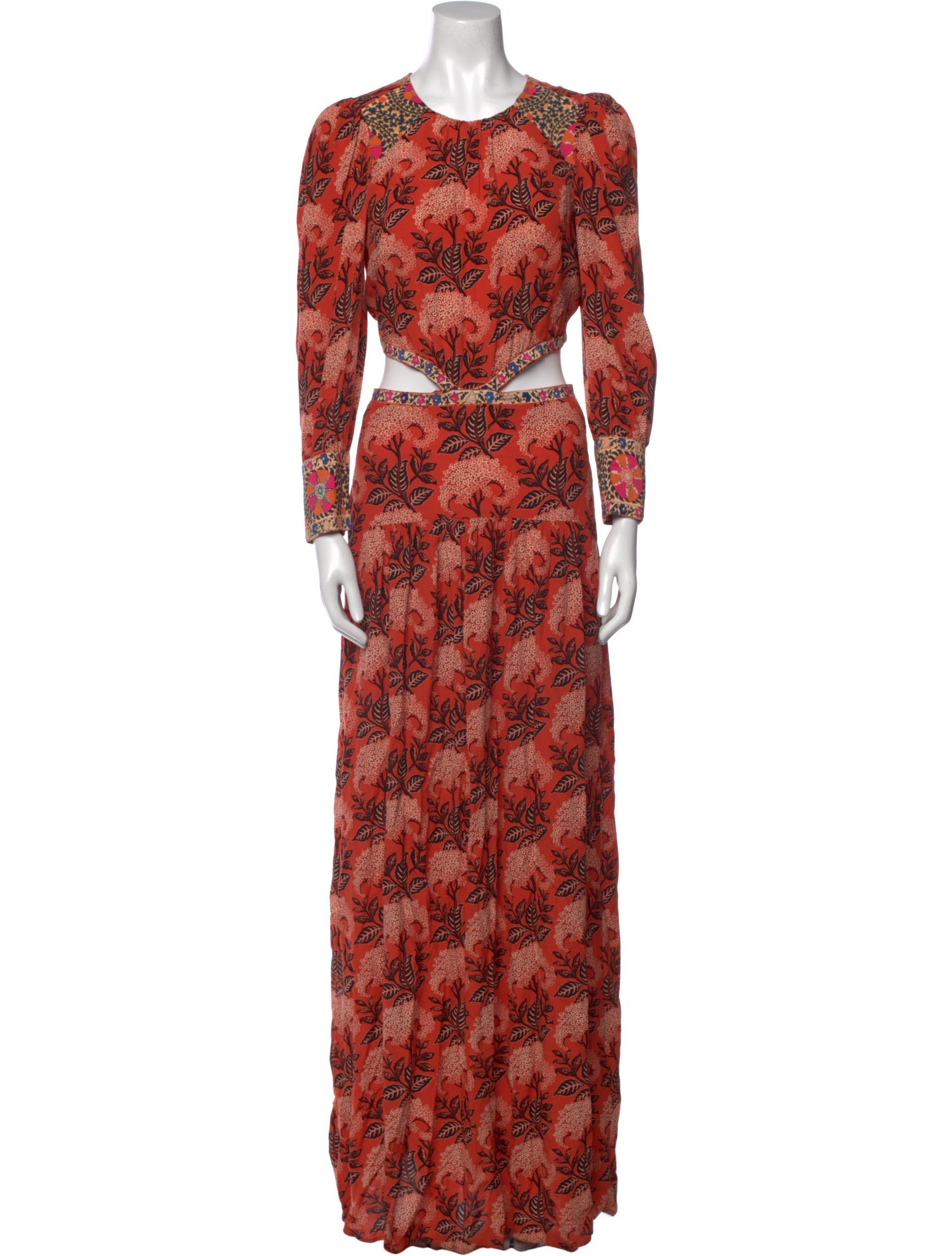 BA&SH Floral Print Long Dress