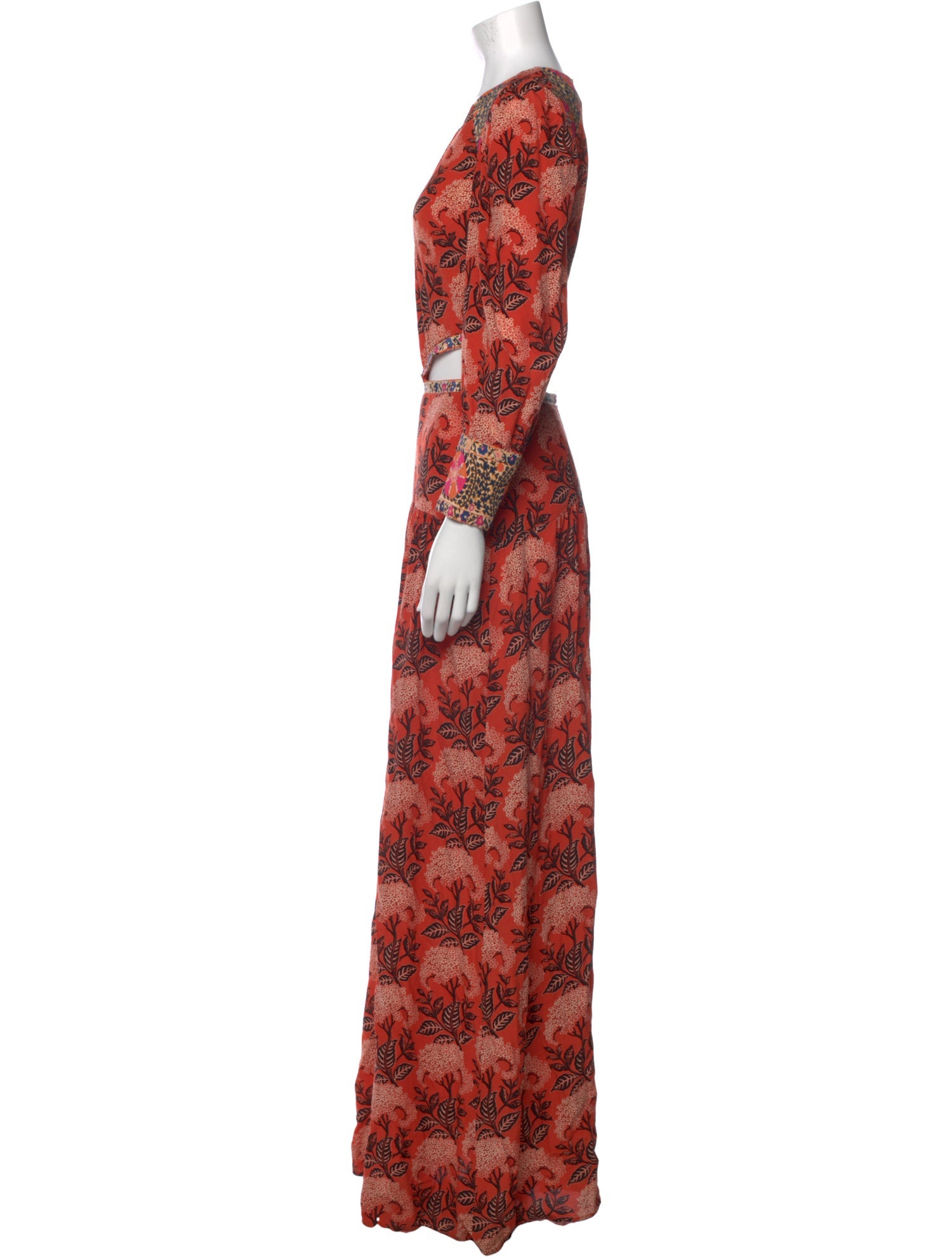 BA&SH Floral Print Long Dress