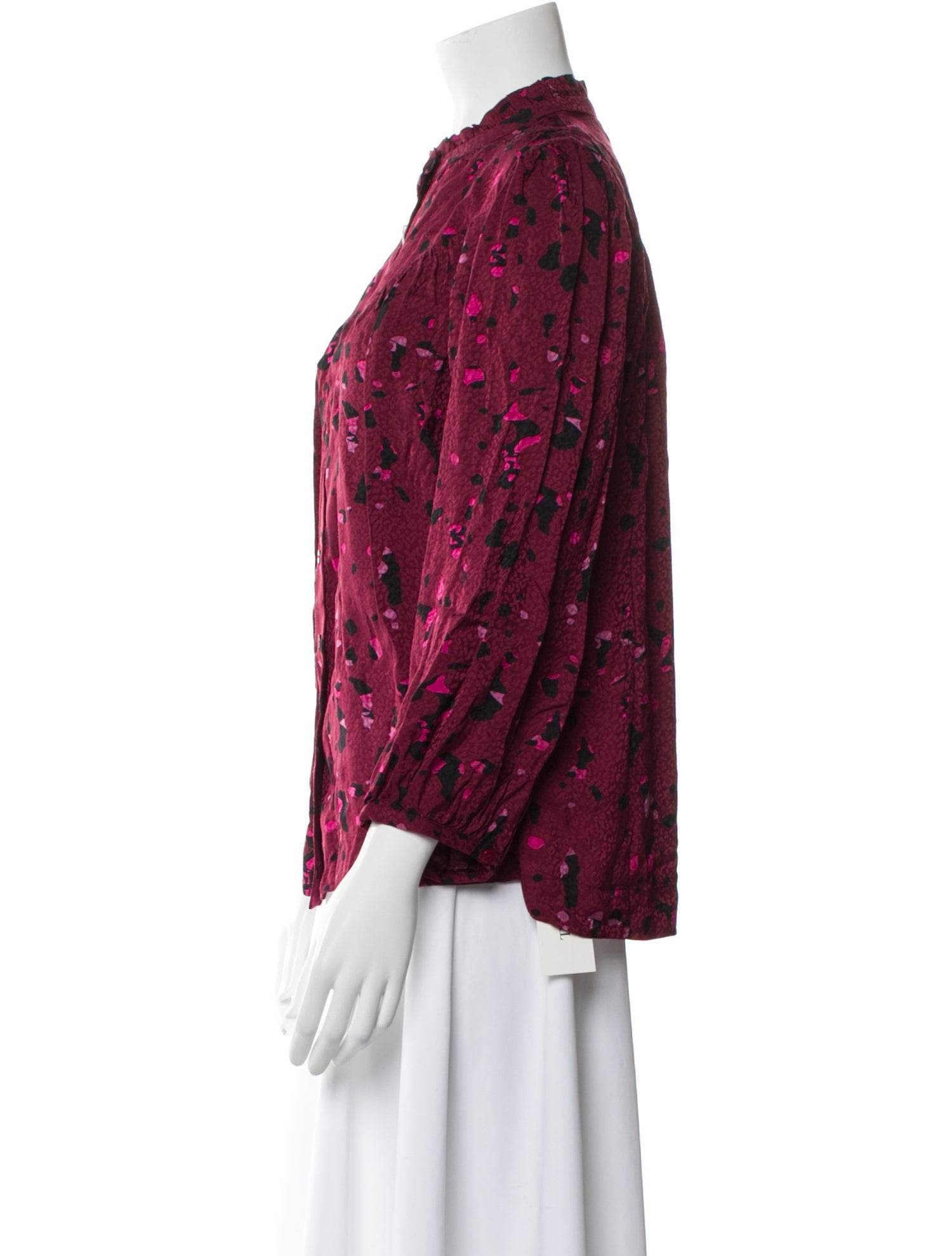 BA&SH Floral Print Mock Neck Blouse w/ Tags