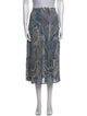 BA&SH Paisley Print Midi Length Skirt