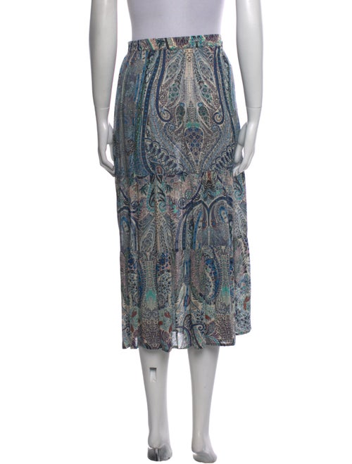 BA&SH Paisley Print Midi Length Skirt